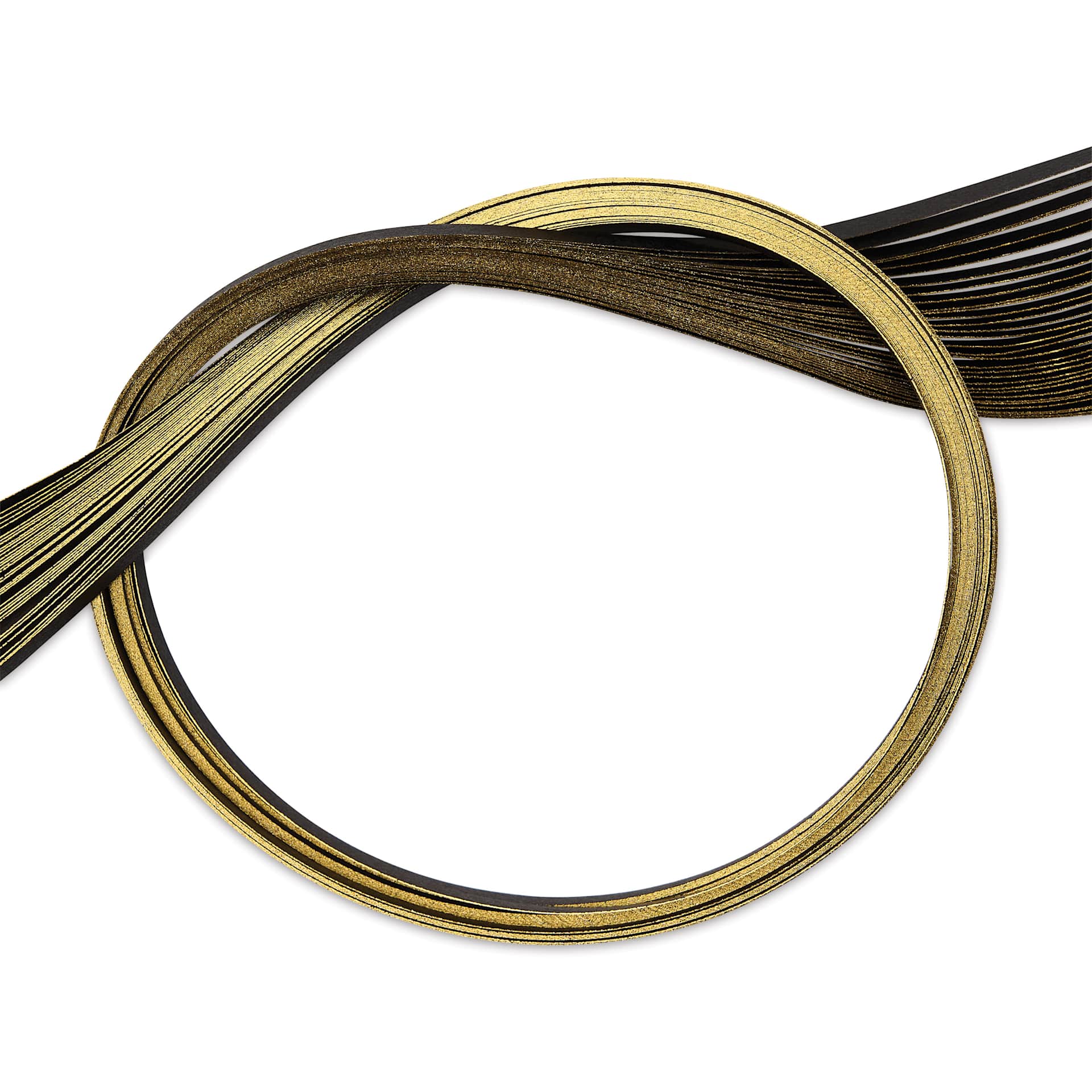 Quilled Creations Metallic Edge Gilded Quilling Paper - Pkg of 30, Gold Edge, Black, 1/8"