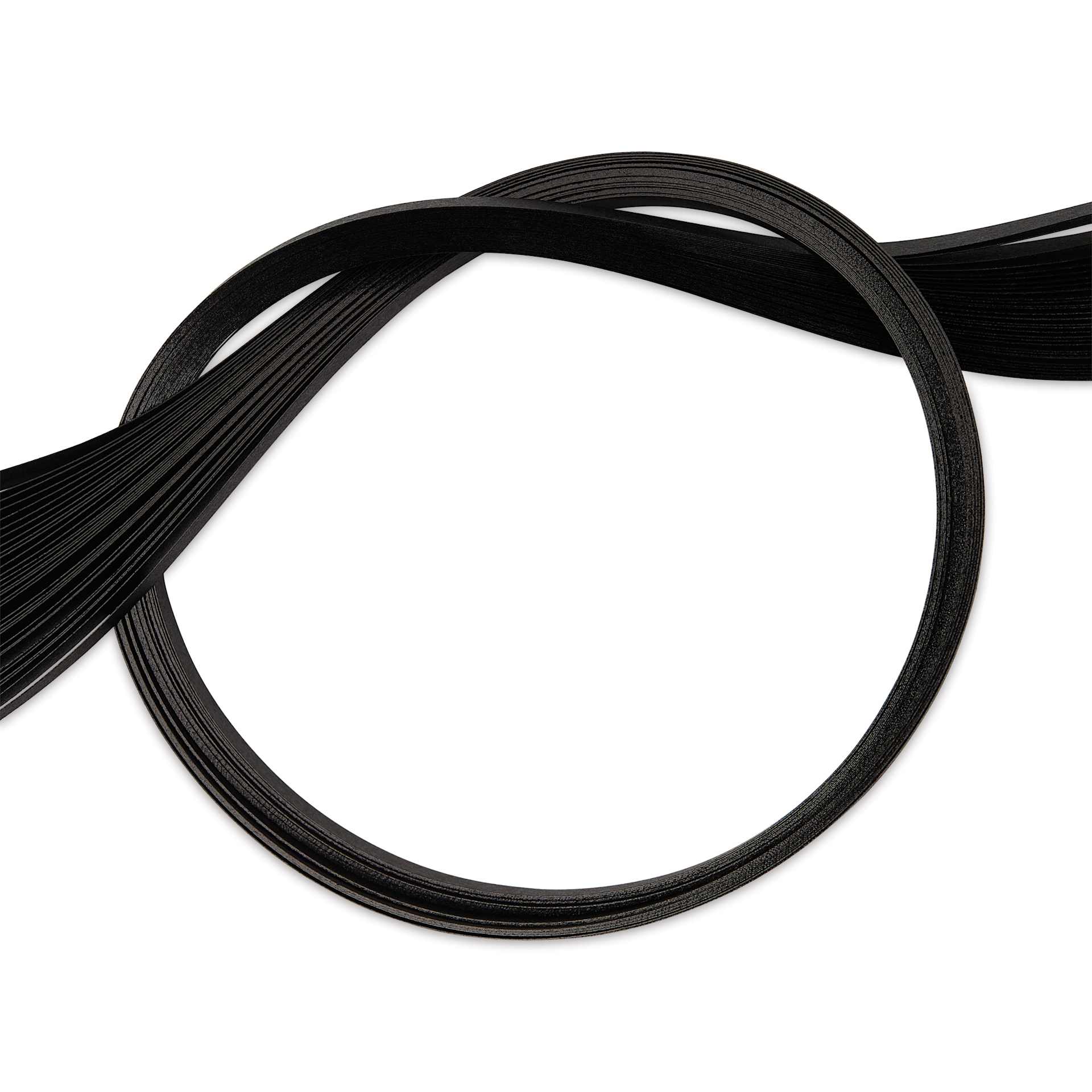 Quilled Creations Colored Edge Gilded Quilling Paper - Black, 1/8"