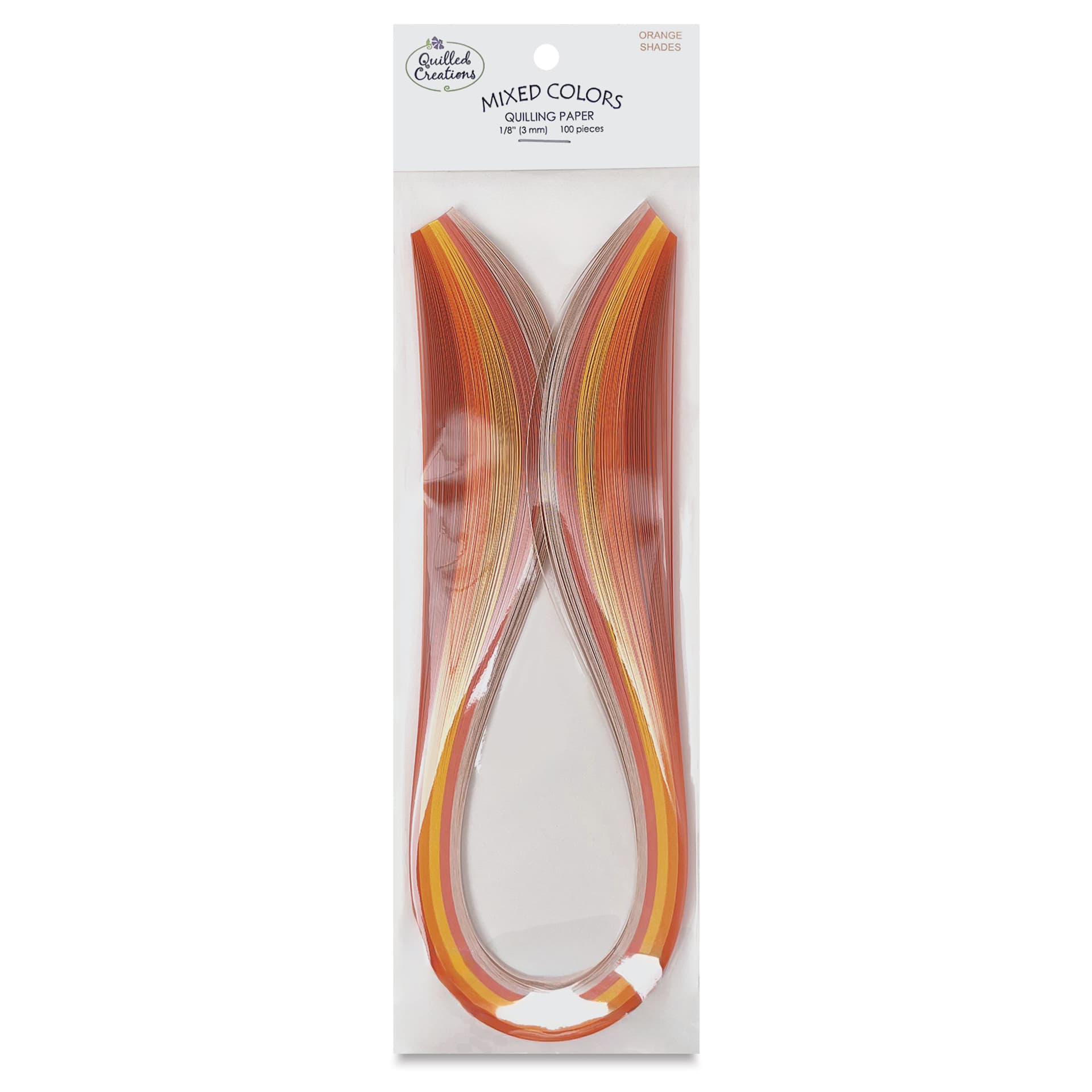 Quilled Creations Mixed Quilling Papers - Orange Shades, Pkg of 100 - front of packaging