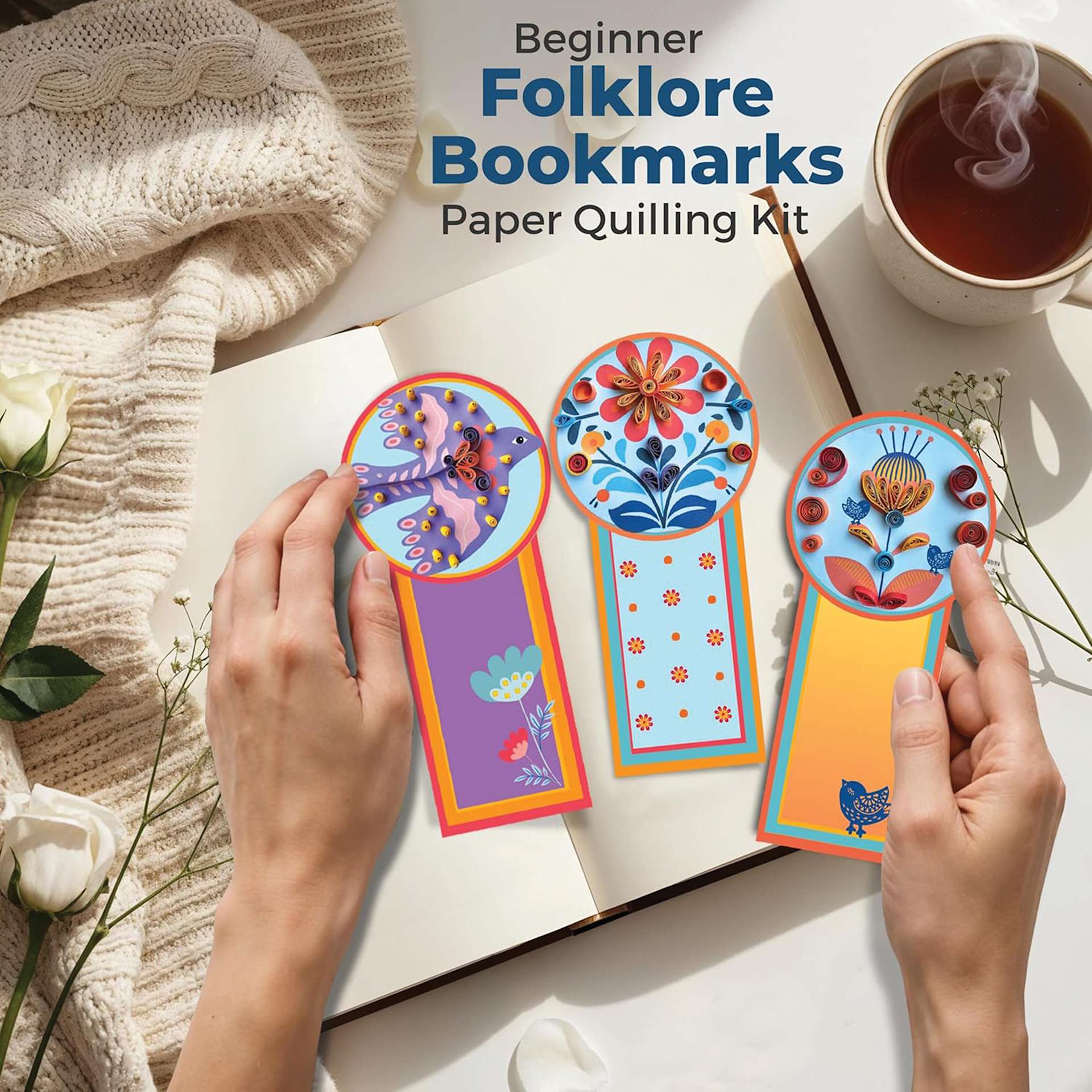 Beginner Folklore Bookmarks Paper Quilling Kit