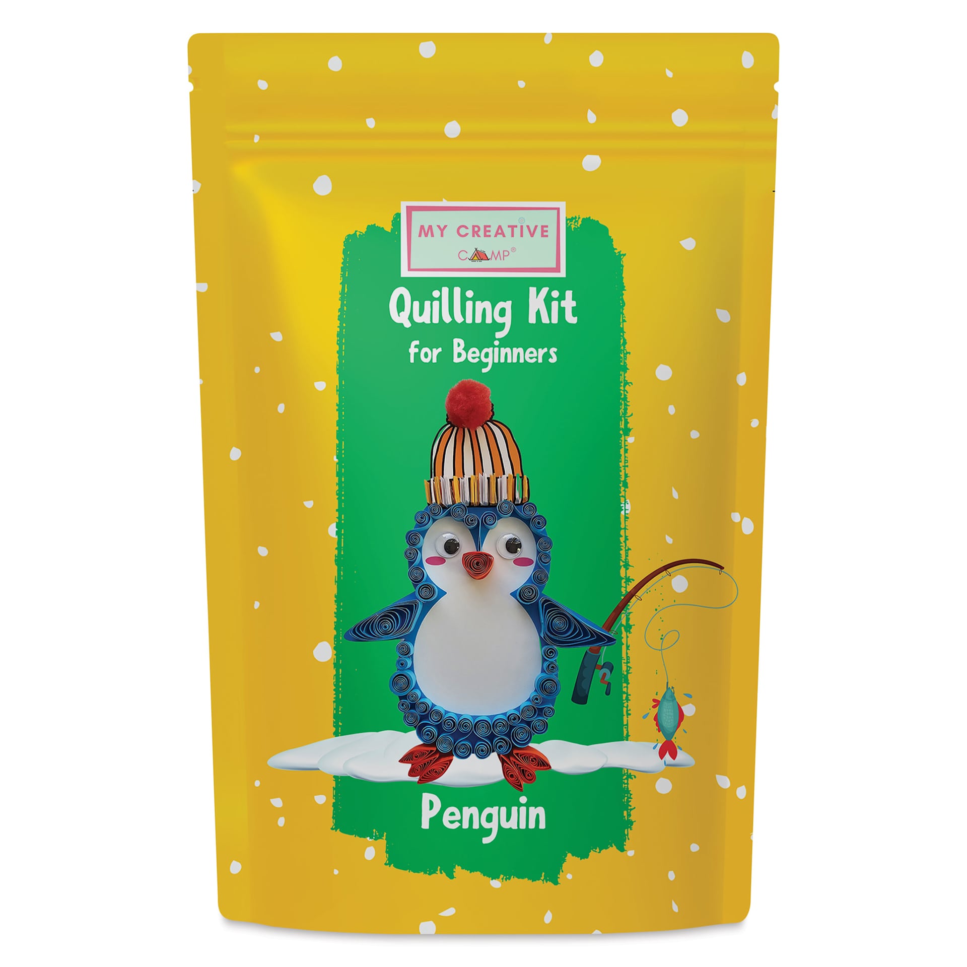 My Creative Camp Beginner Quilling Craft Kit - Penguin front of packaging