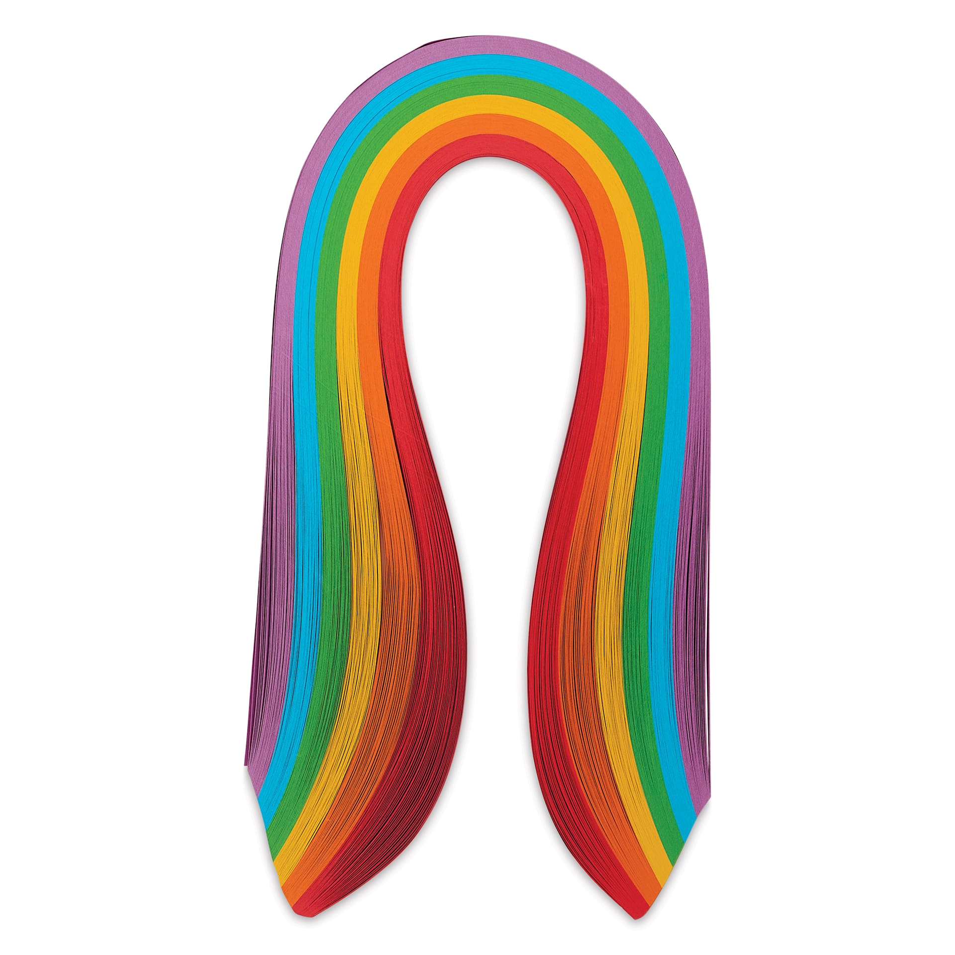 My Creative Camp Paper Quilling Strips - Pkg of 240. Set of 6 colors, Rainbow, 45 cm x 5 mm