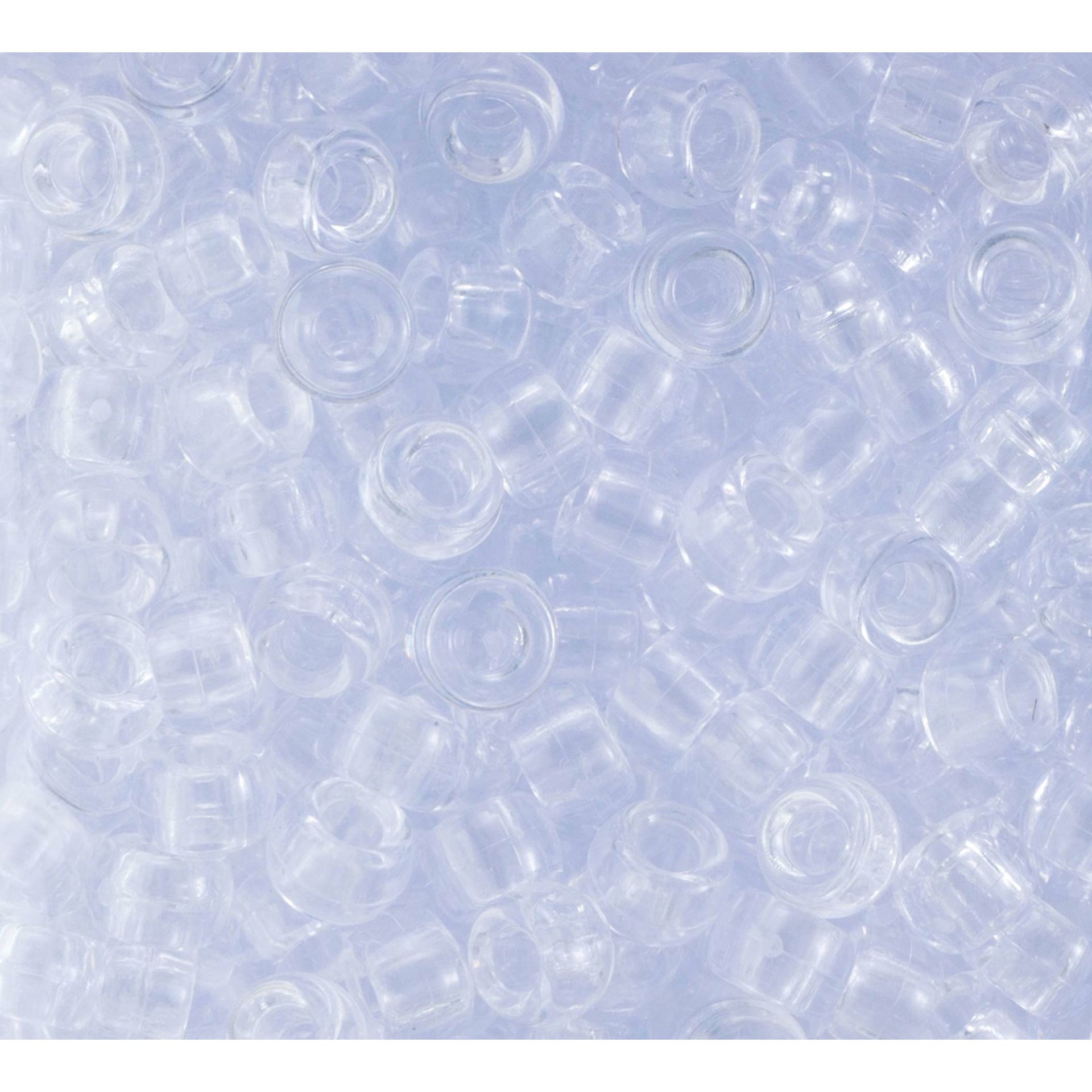 Cousin DIY Fun Pack Pony Beads - Pkg of 750, Clear, 6 mm x 9 mm
