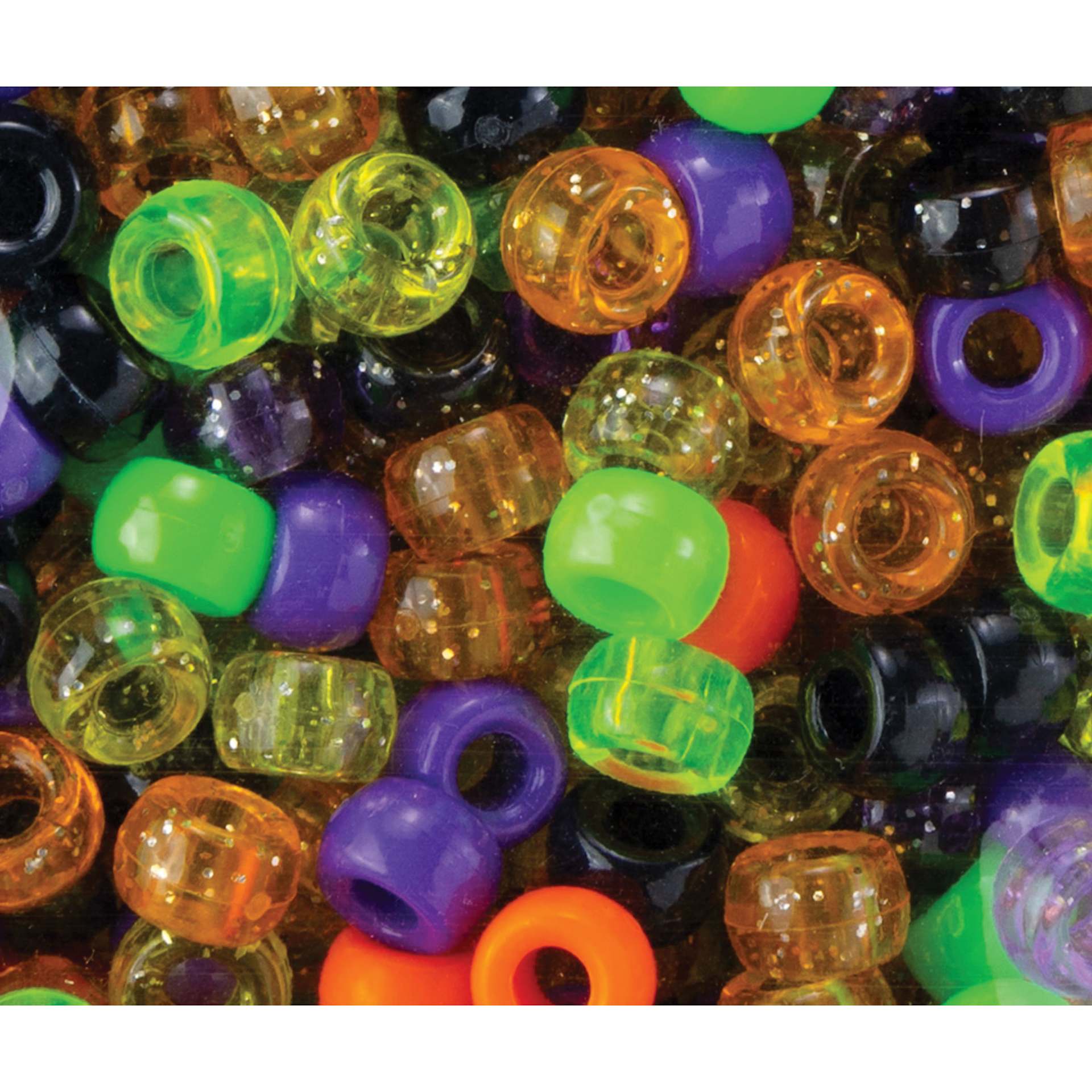 Cousin DIY Fun Pack Pony Beads - Pkg of 500, Halloween Mix, 6 mm x 9 mm