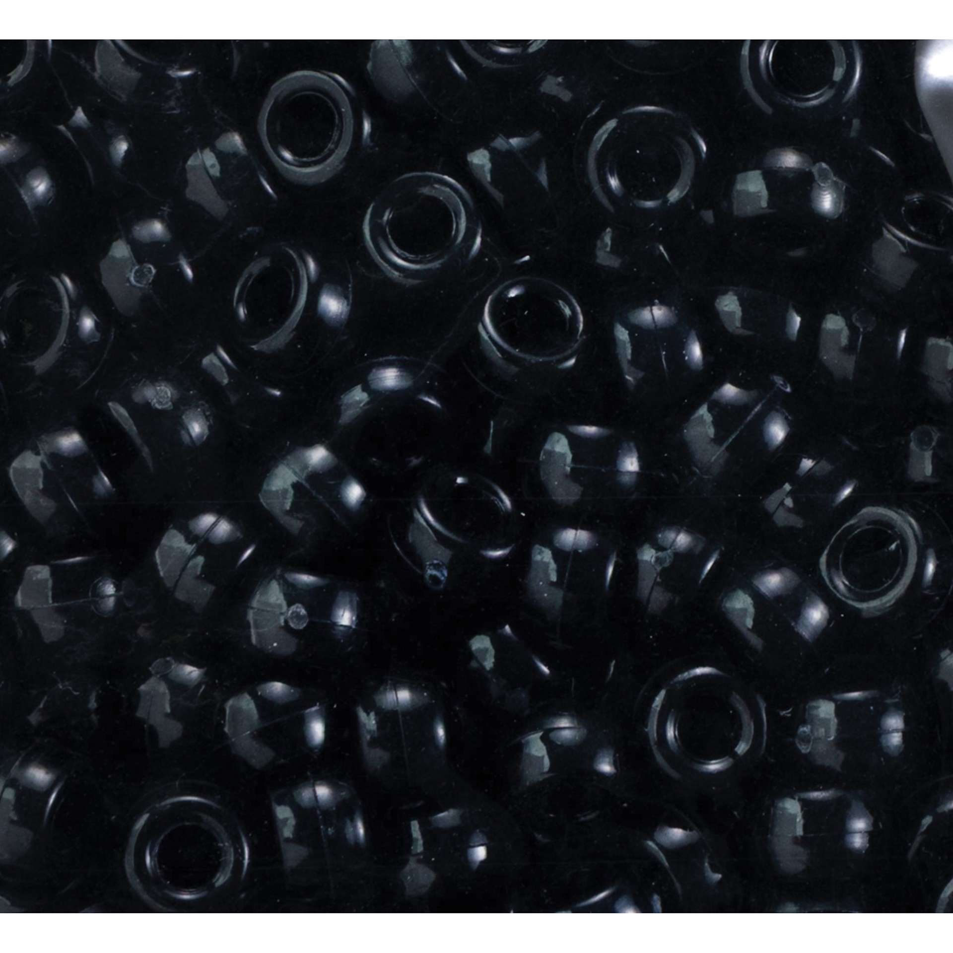 Cousin DIY Fun Pack Pony Beads - Pkg of 750, Black, 6 mm x 9 mm