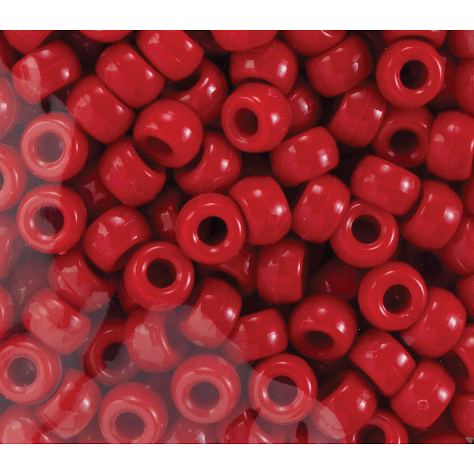 Cousin DIY Fun Pack Pony Beads - Pkg of 750, Red, 6 mm x 9 mm