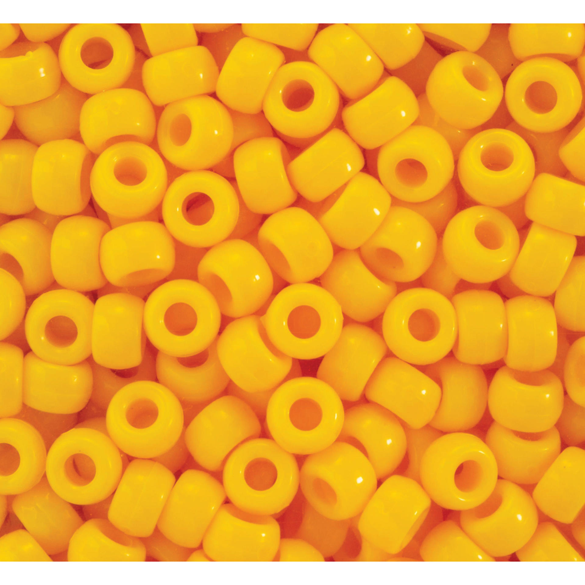 Cousin DIY Fun Pack Pony Beads - Pkg of 750, Lemon, 6 mm x 9 mm