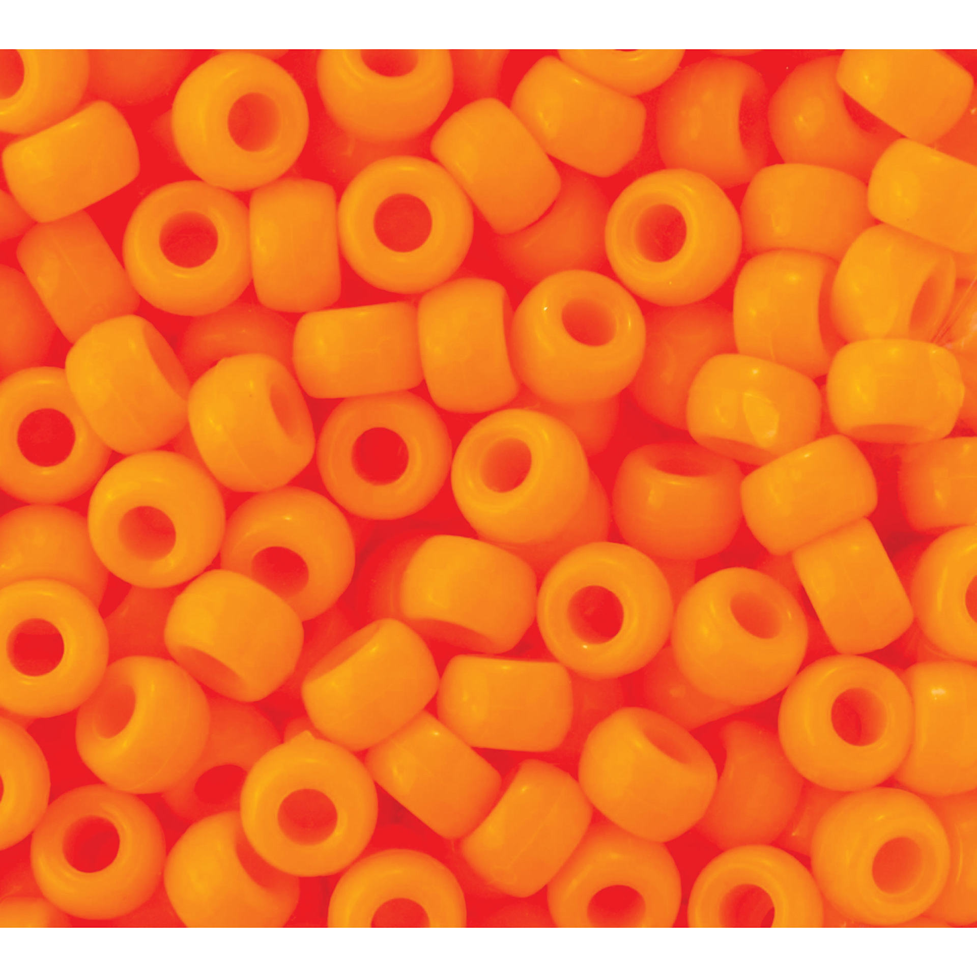 Cousin DIY Fun Pack Pony Beads - Pkg of 750, Orange, 6 mm x 9 mm