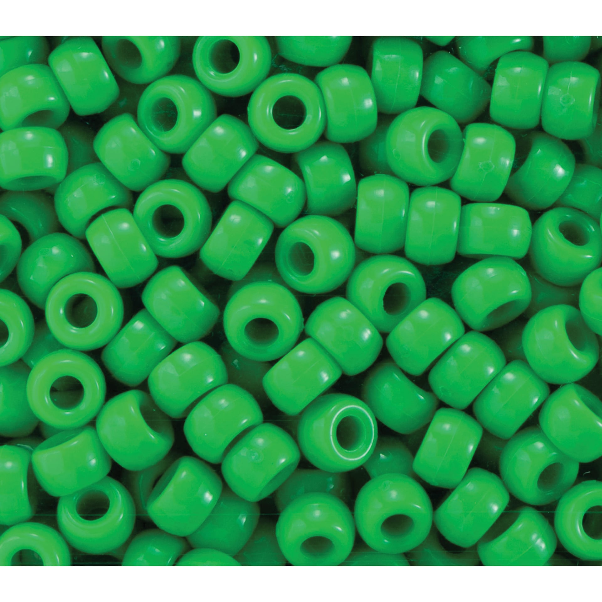 Cousin DIY Fun Pack Pony Beads - Pkg of 750, Green, 6 mm x 9 mm