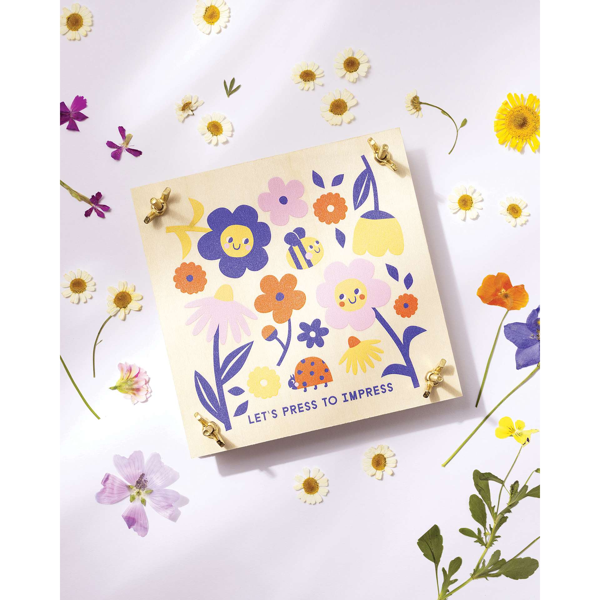 Folia Flower Press Kit showing completed project