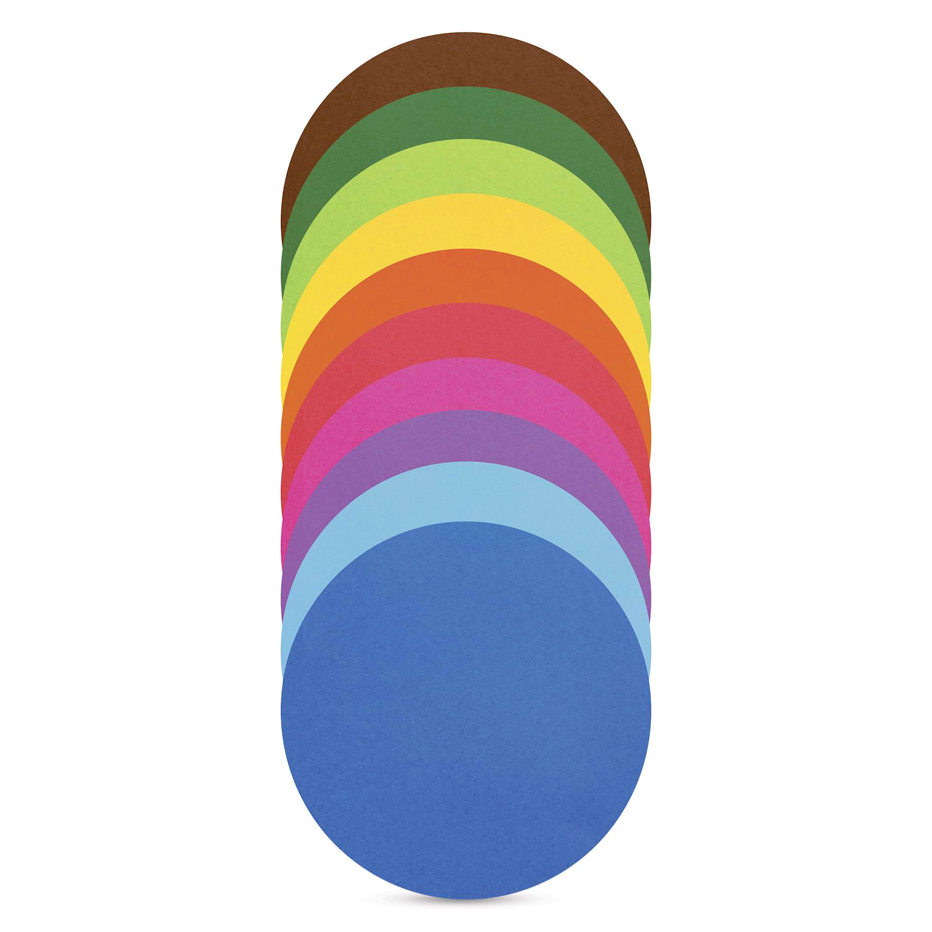 Folia Round Origami Paper - Pkg of 500, 10 Assorted Colors, 15 cm Dia