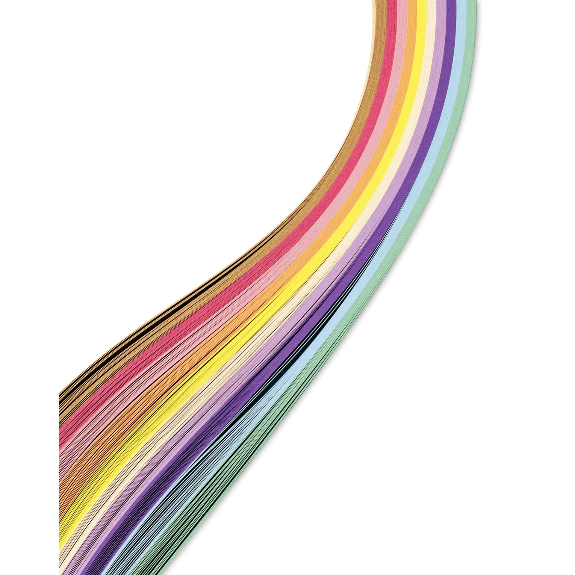 Folia Paper Weaving Strips - Pkg of 200, Assorted Pastels, 0.6" x 20" close up