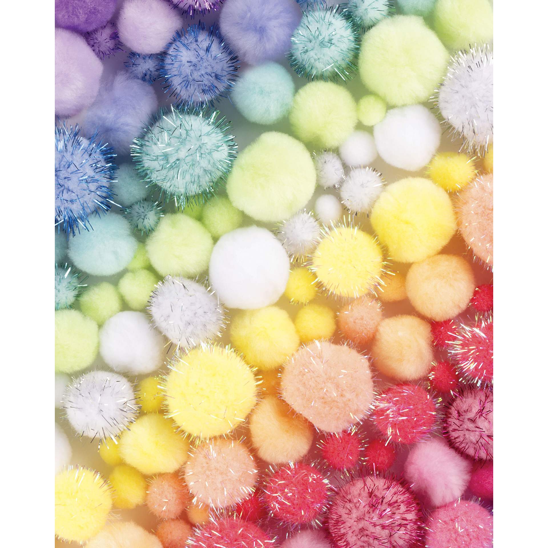 Folia Jumbo Pompons Mix - Pastel, 300 g