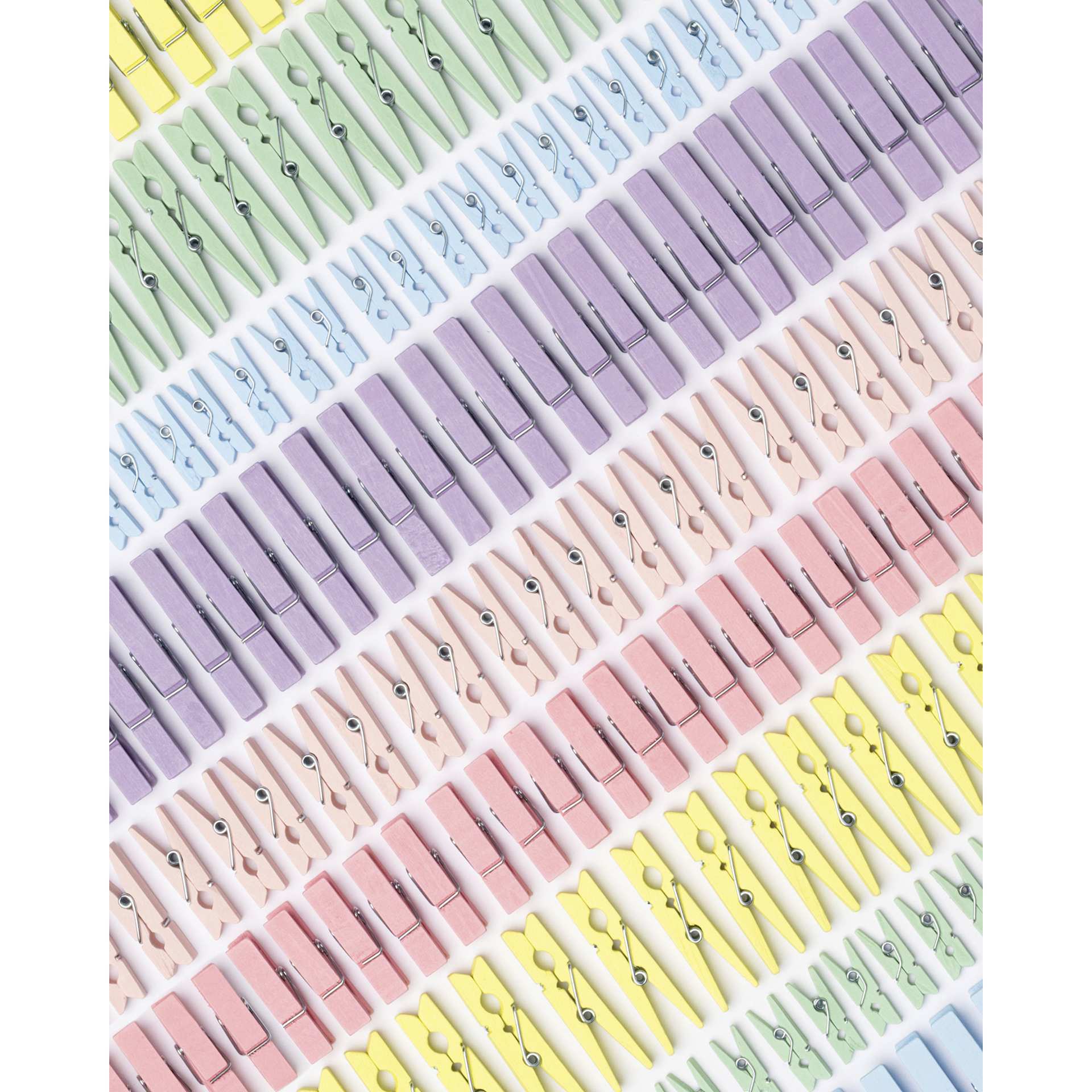 Folia Jumbo Wooden Peg Mix - Pastel, 500 g