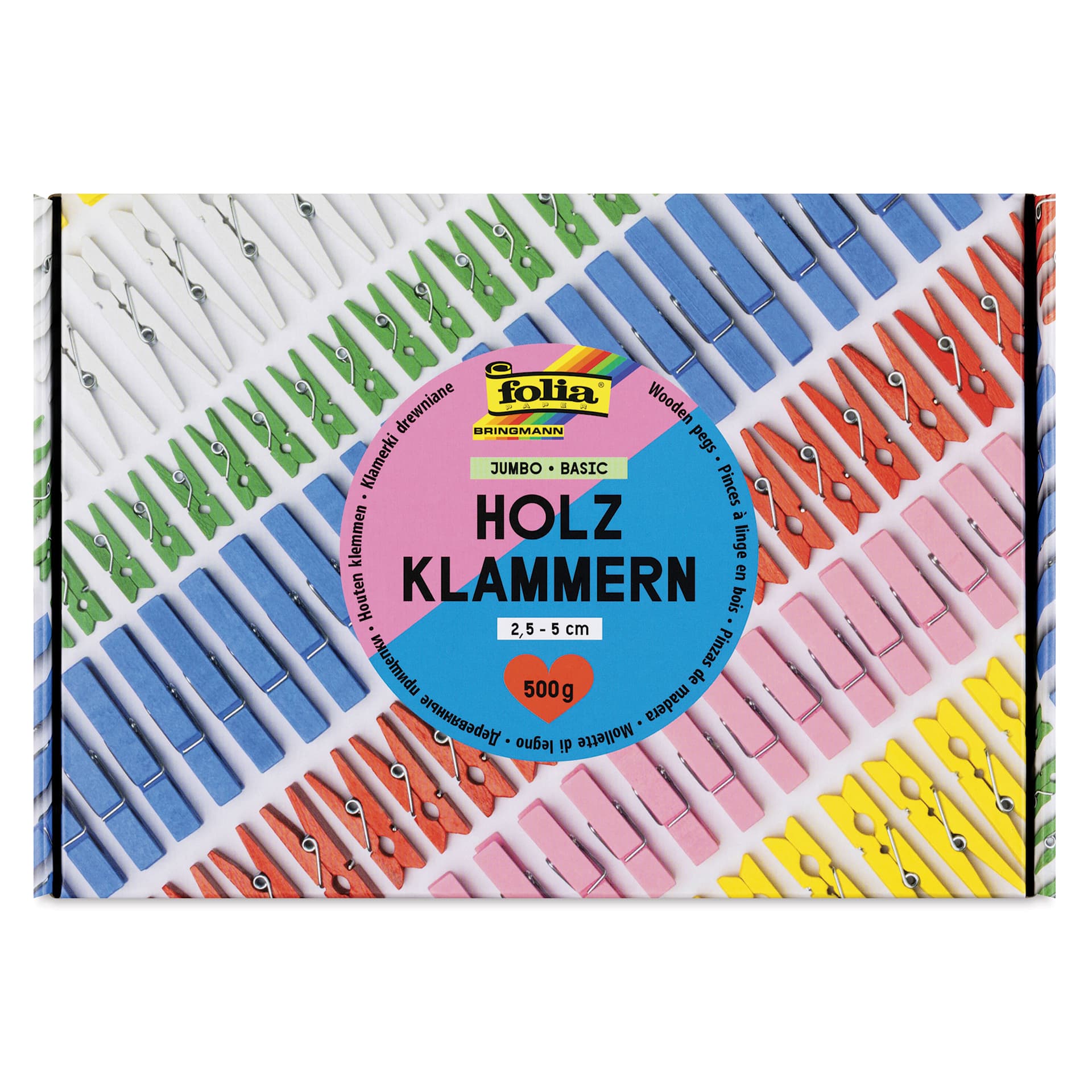 Folia Jumbo Wooden Peg Mix - Basic, 500 g front of packaging