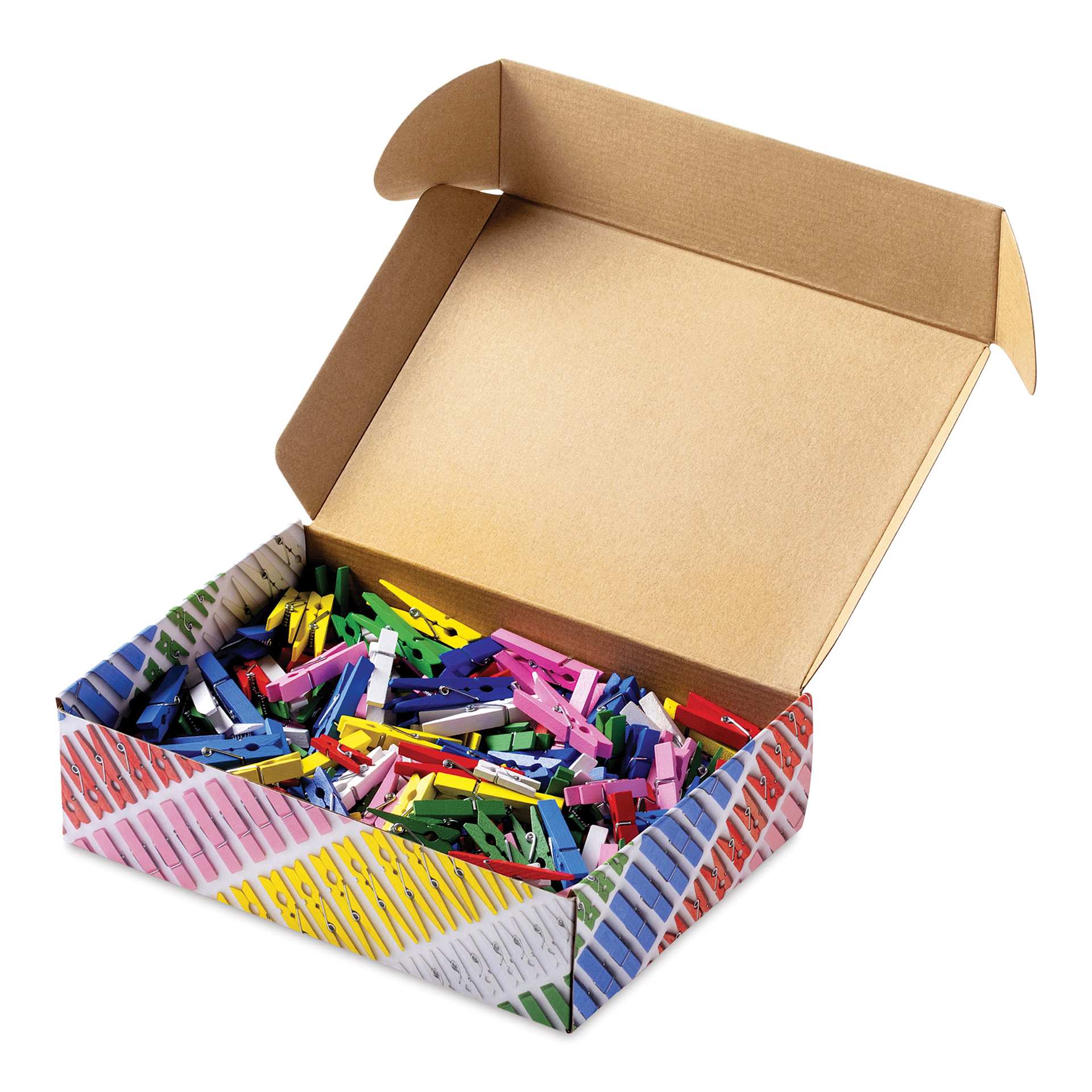 Folia Jumbo Wooden Peg Mix - Basic, 500 g opened packaging showing contents