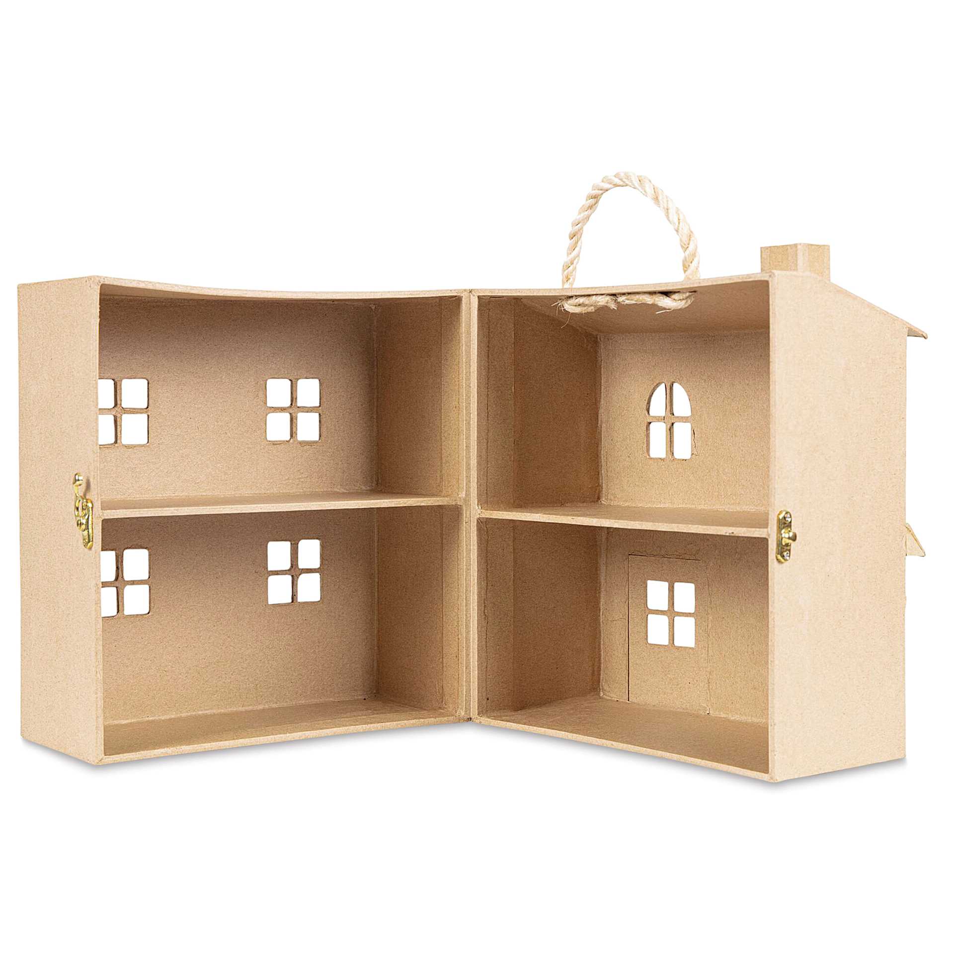 Decopatch Paper Mache Doll House open