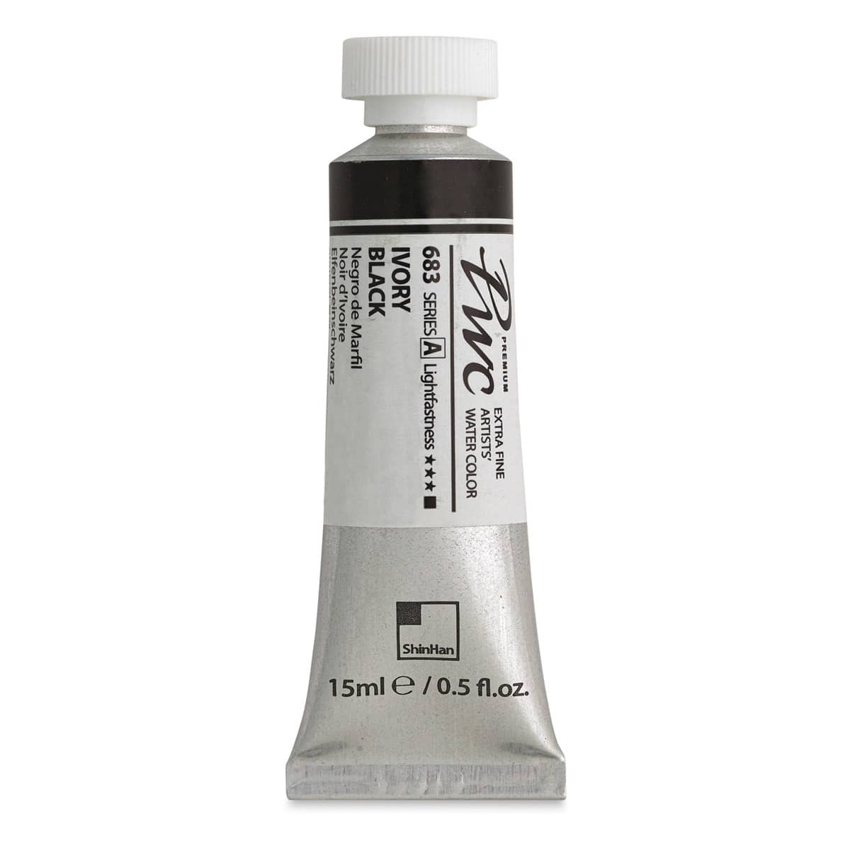 PWC Extra Fine Professional Watercolor - Ivory Black, 15 ml, Tube