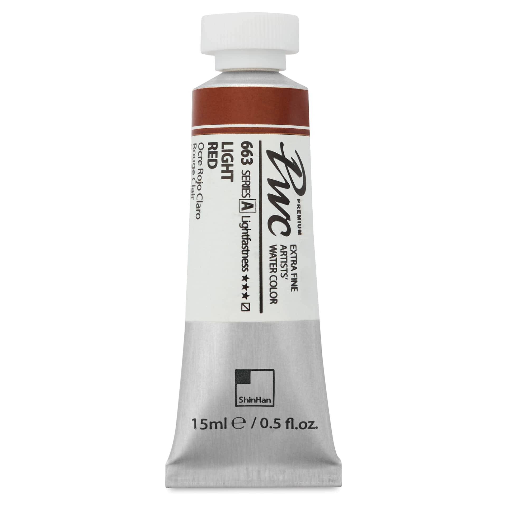ShinHan PWC Extra Fine Professional Watercolor - Light Red, 15 ml, Tube