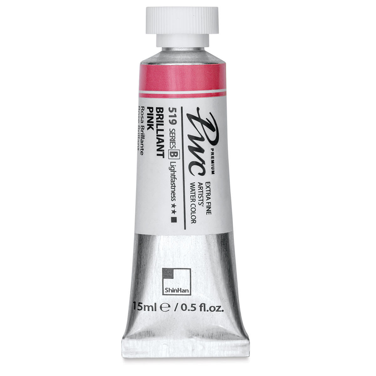 PWC Extra Fine Professional Watercolor - Brilliant Pink, 15 ml, Tube (Front)