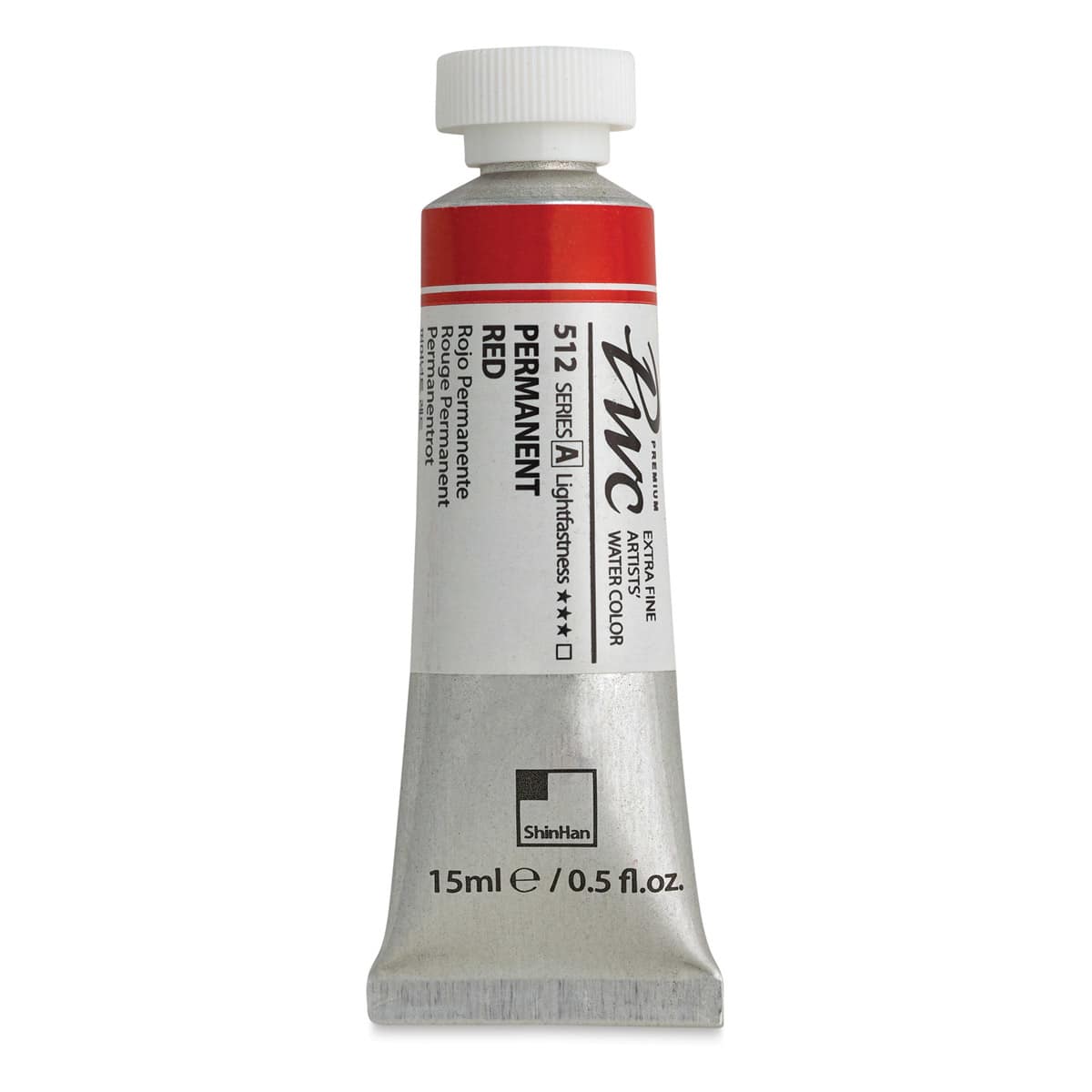 PWC Extra Fine Professional Watercolor - Permanent Red, 15 ml, Tube