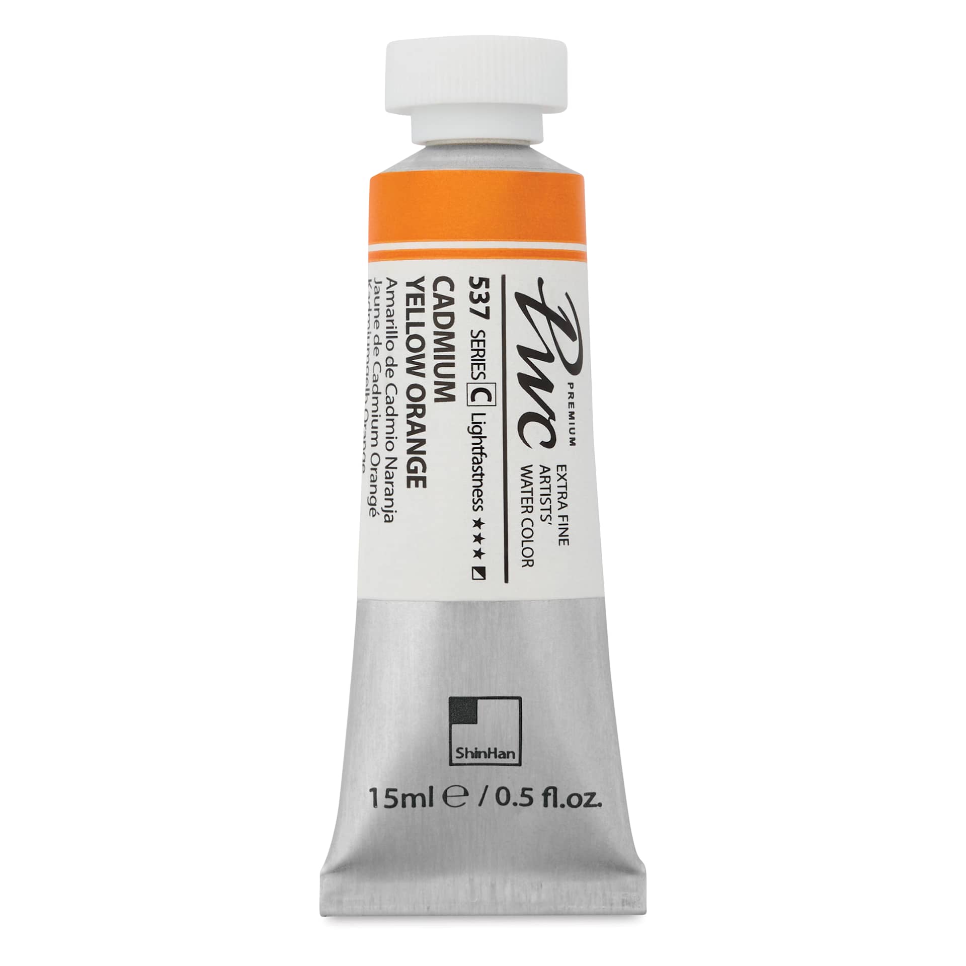 ShinHan PWC Extra Fine Professional Watercolor - Cadmium Yellow Orange, 15 ml, Tube