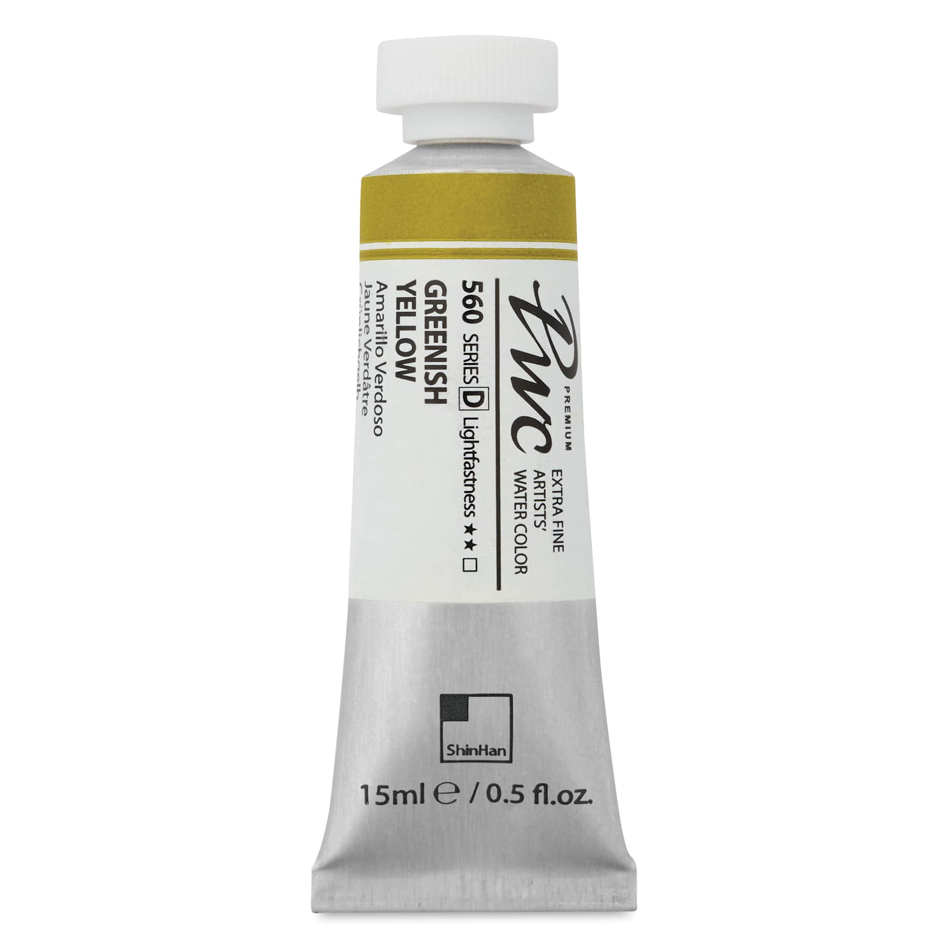 ShinHan PWC Extra Fine Professional Watercolor - Greenish Yellow, 15 ml, Tube