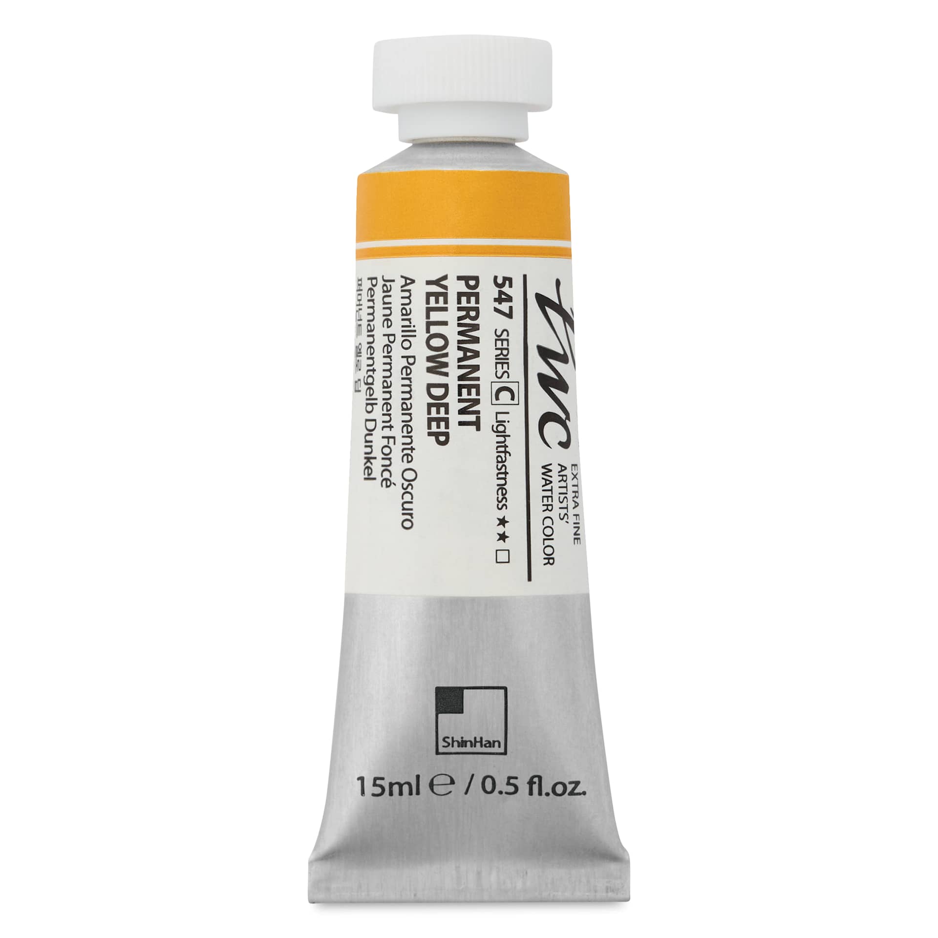 ShinHan PWC Extra Fine Professional Watercolor - Permanent Yellow Deep, 15 ml, Tube