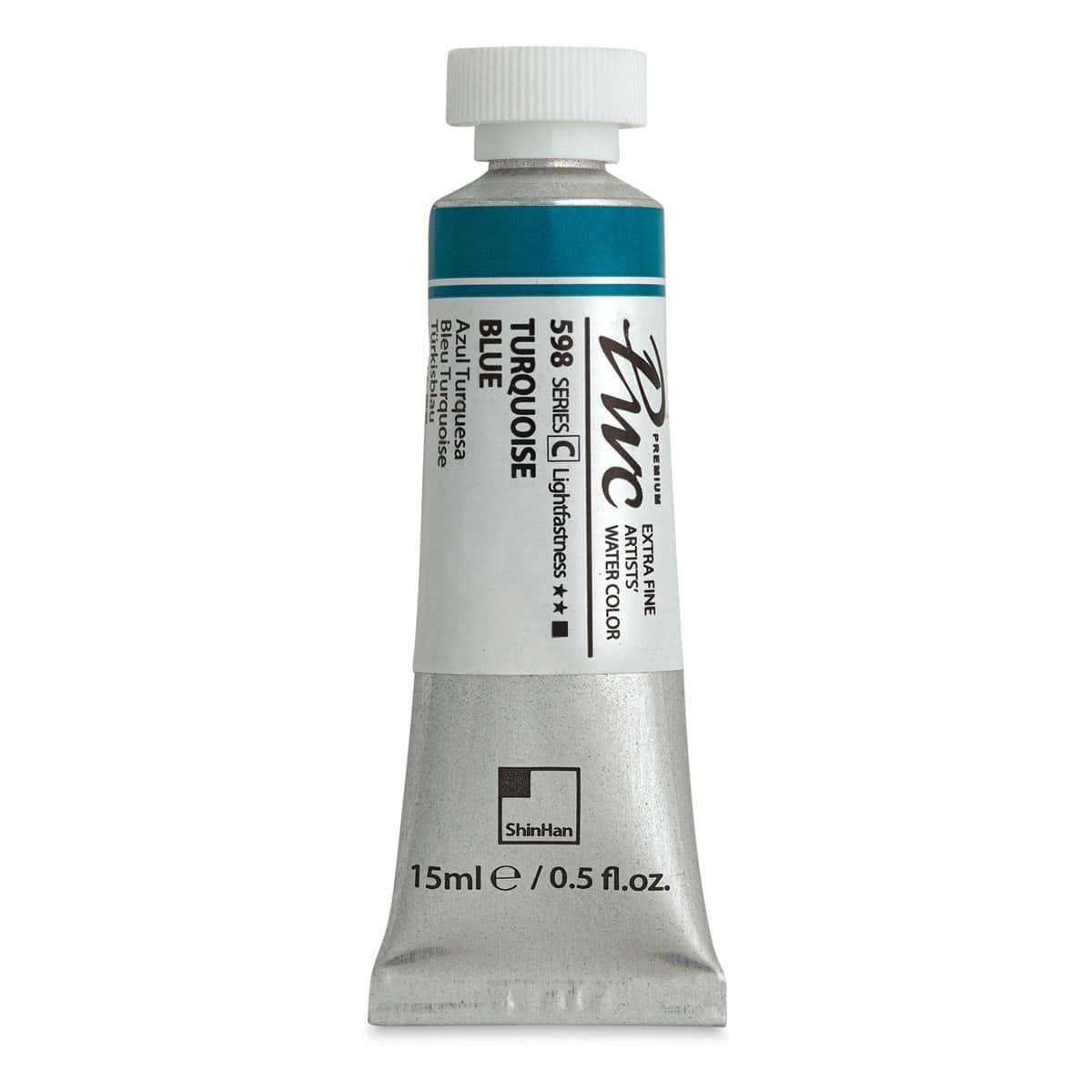 PWC Extra Fine Professional Watercolor - Turquoise Blue, 15 ml, Tube