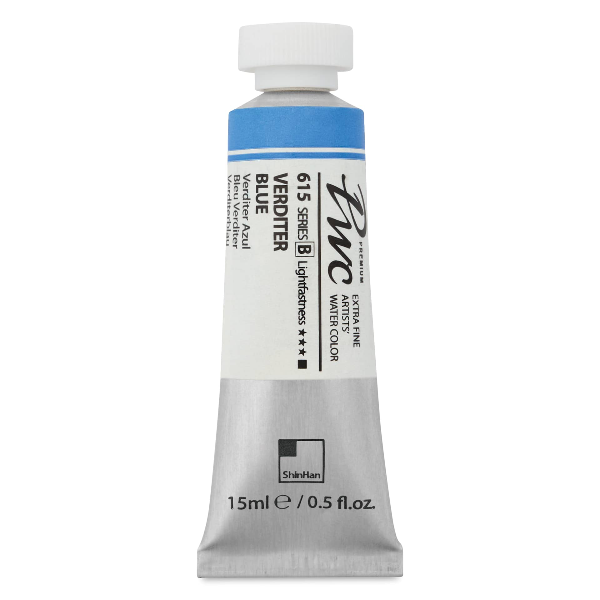 ShinHan PWC Extra Fine Professional Watercolor - Verditer Blue, 15 ml, Tube