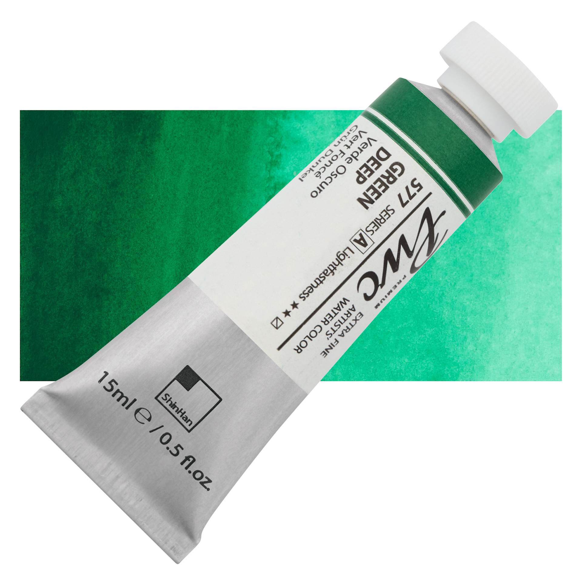 PWC Extra Fine Professional Watercolor - Green Deep, 15 ml, Tube