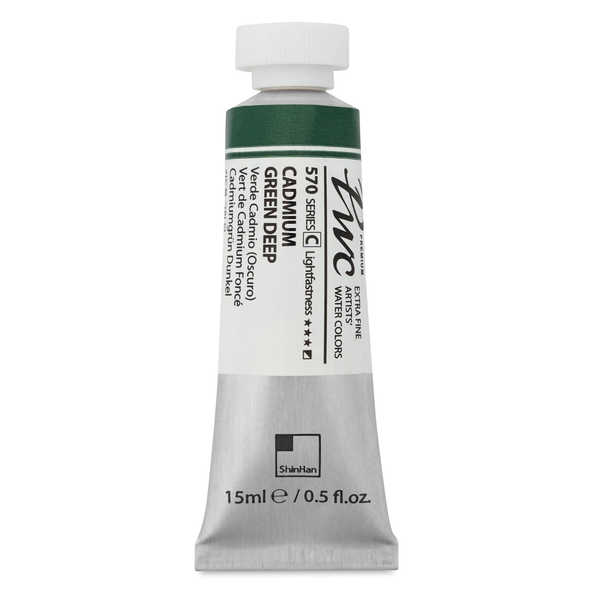 ShinHan PWC Extra Fine Professional Watercolor - Cadmium Green Deep, 15 ml, Tube