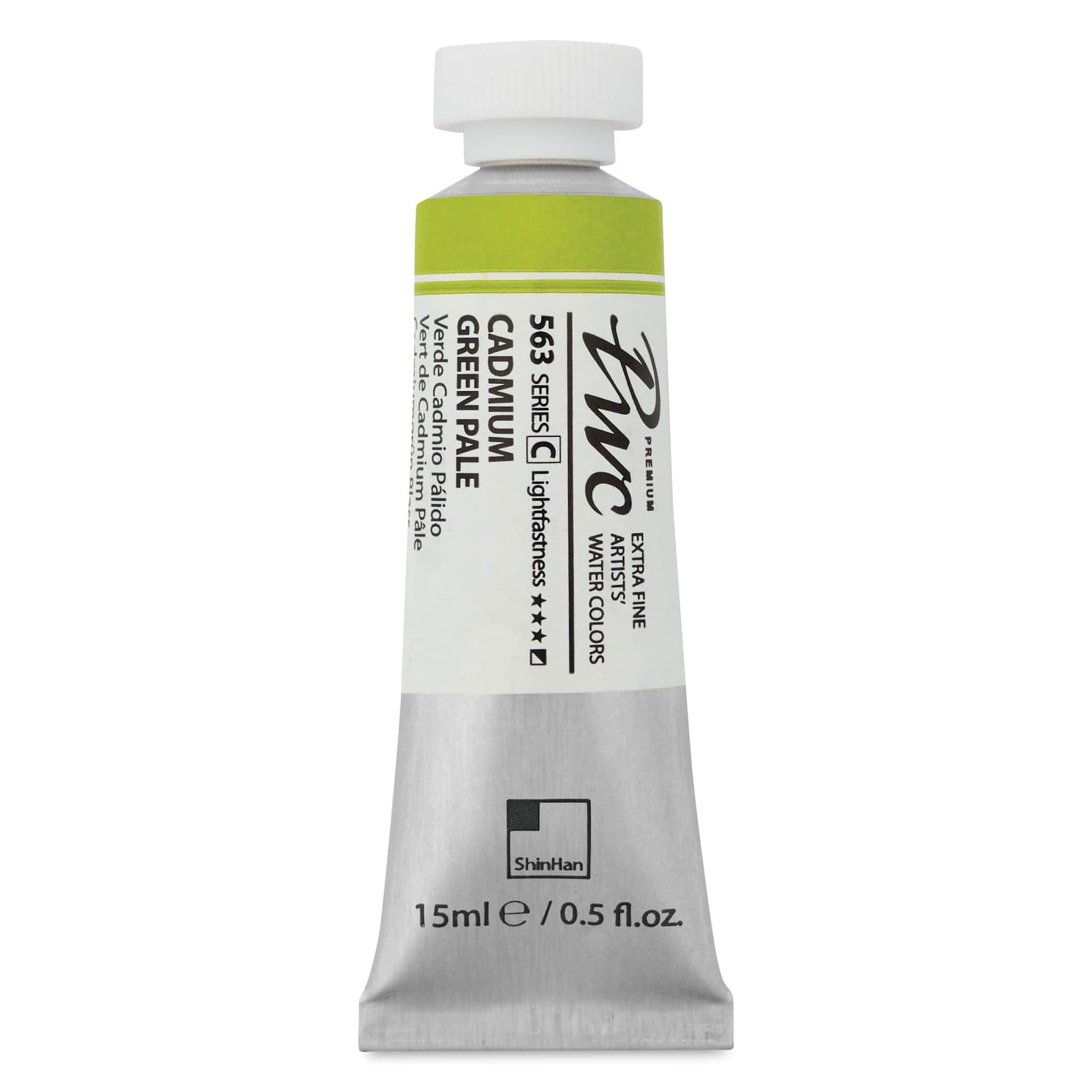 ShinHan PWC Extra Fine Professional Watercolor - Cadmium Green Pale, 15 ml, Tube