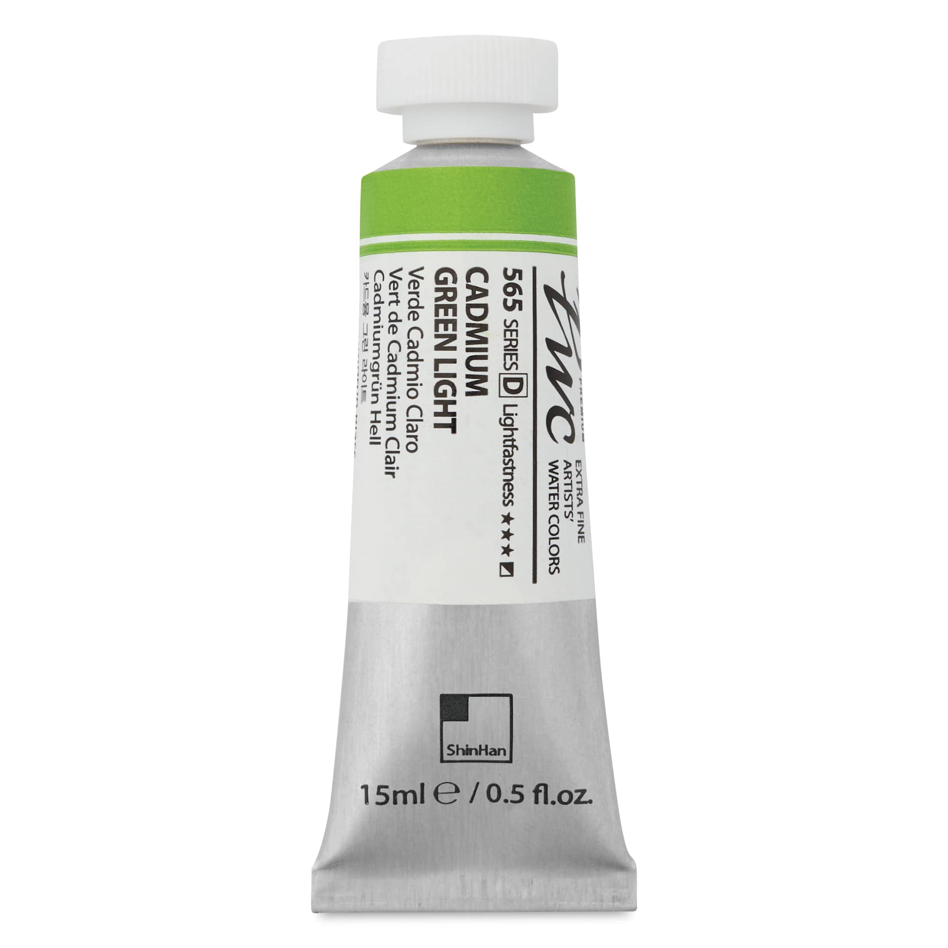 ShinHan PWC Extra Fine Professional Watercolor - Cadmium Green Light, 15 ml, Tube