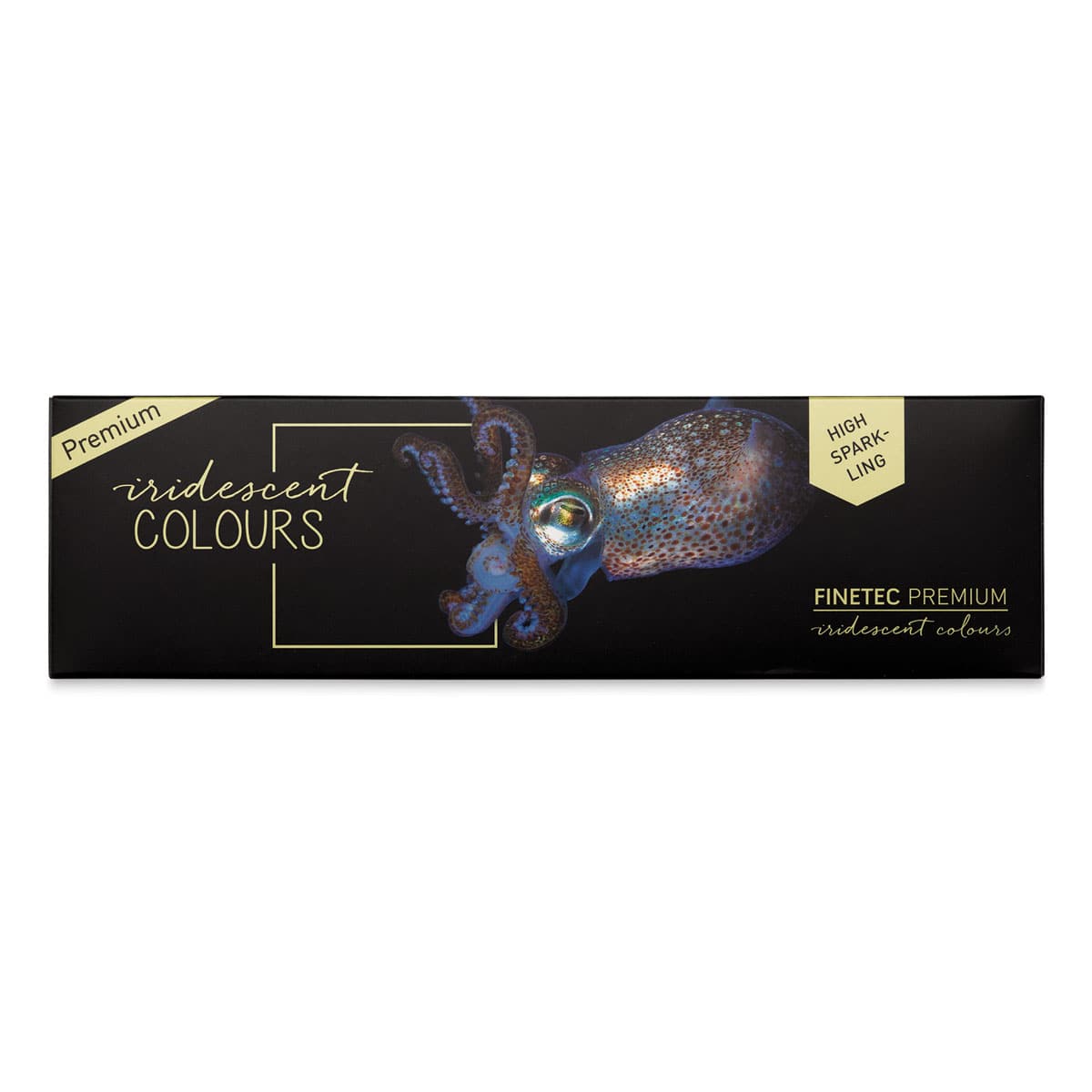 Finetec Premium Watercolor Pans Set - Iridescent High Sparkle, Set of 6 (Front of packaging)