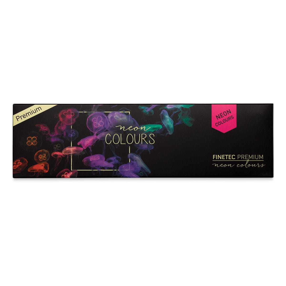 Finetec Premium Watercolor Pans Set - Neon, Set of 6 (Front of packaging)