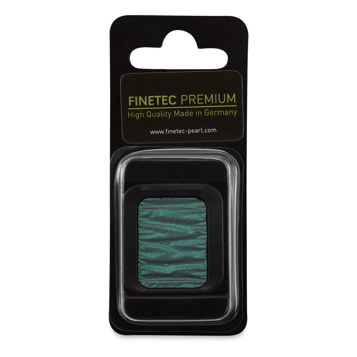 Finetec Premium Watercolor Pan - Green/Amethyst (Flip-Flop), In packaging.