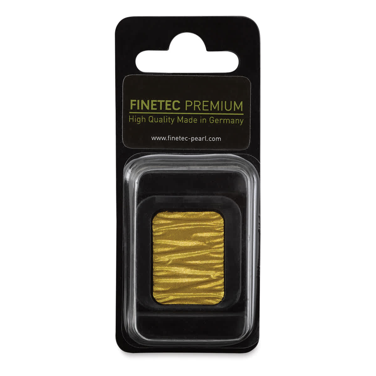 Finetec Premium Watercolor Pan - High Reflection Gold (Metallic), In packaging.