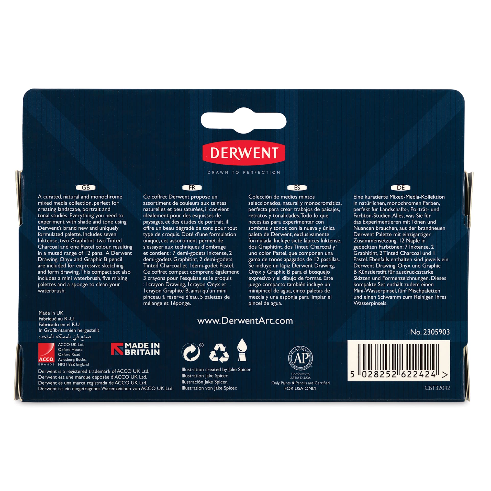 Derwent Shade & Tone Mixed Media Set, 12-Color Set