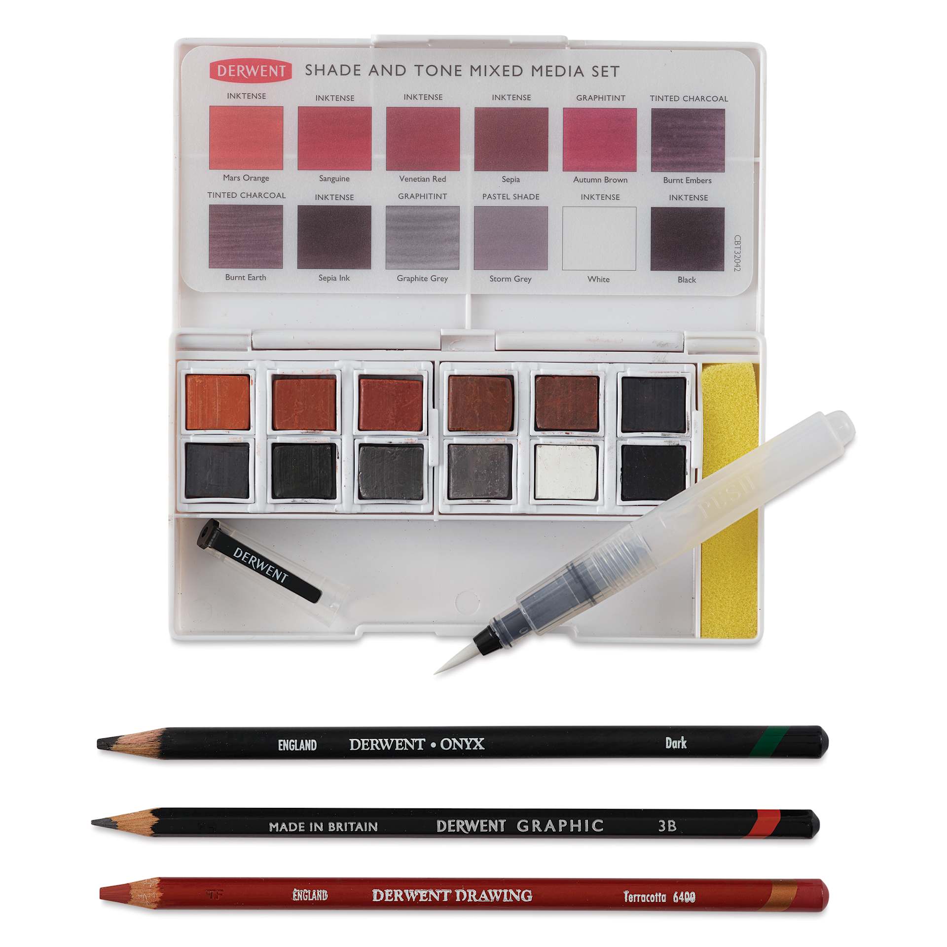 Derwent Shade & Tone Mixed Media Set, 12-Color Set