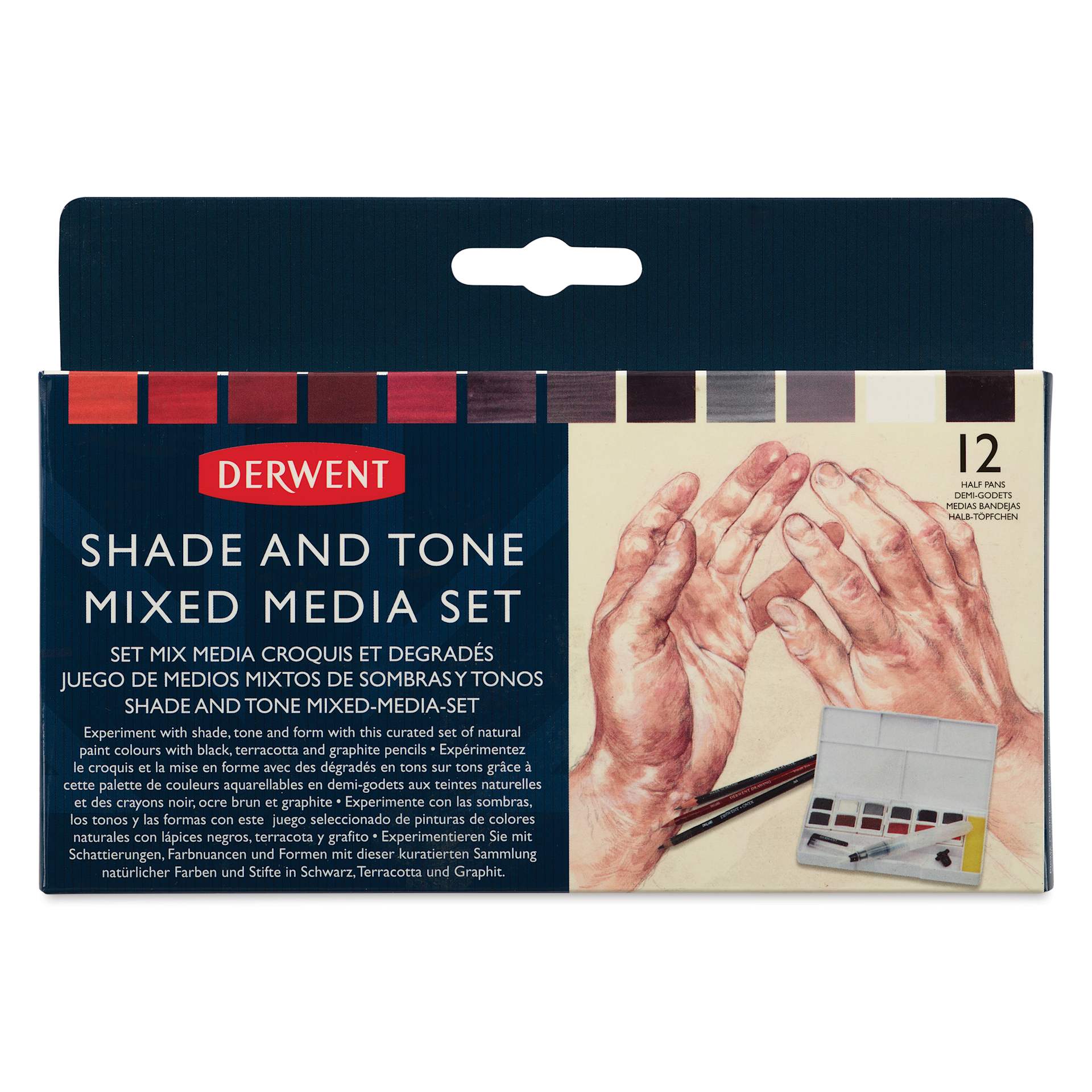 Derwent Shade & Tone Mixed Media Set, 12-Color Set
