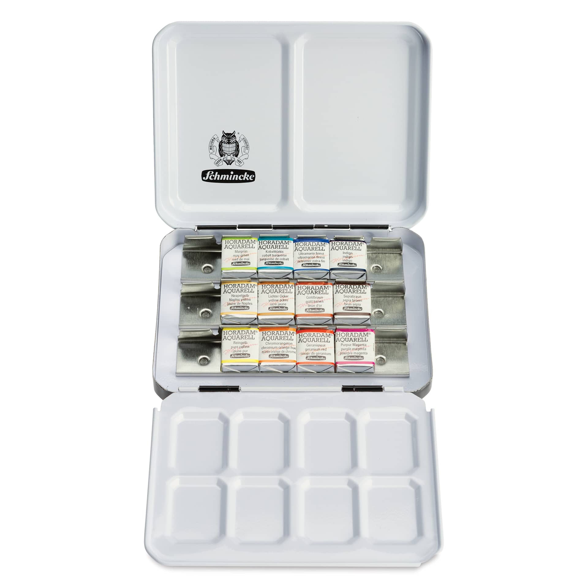 Schmincke Horadam Aquarell Watercolor Pans - Set of 12, Felix Scheinberger Colors, Half Pans
