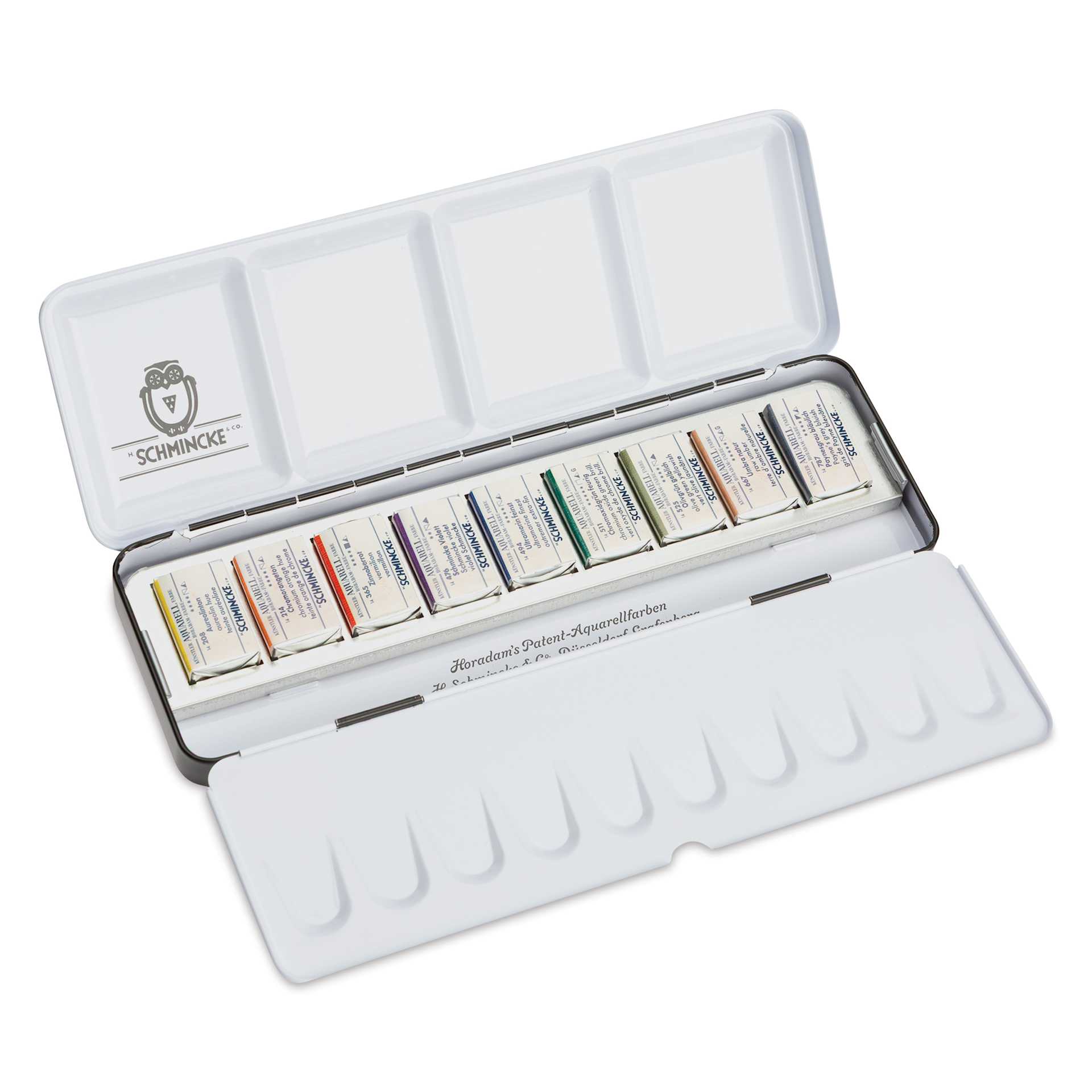 Schmincke Horadam Aquarell Watercolor Pans - Set of 9, Technical Colors, Full Pans