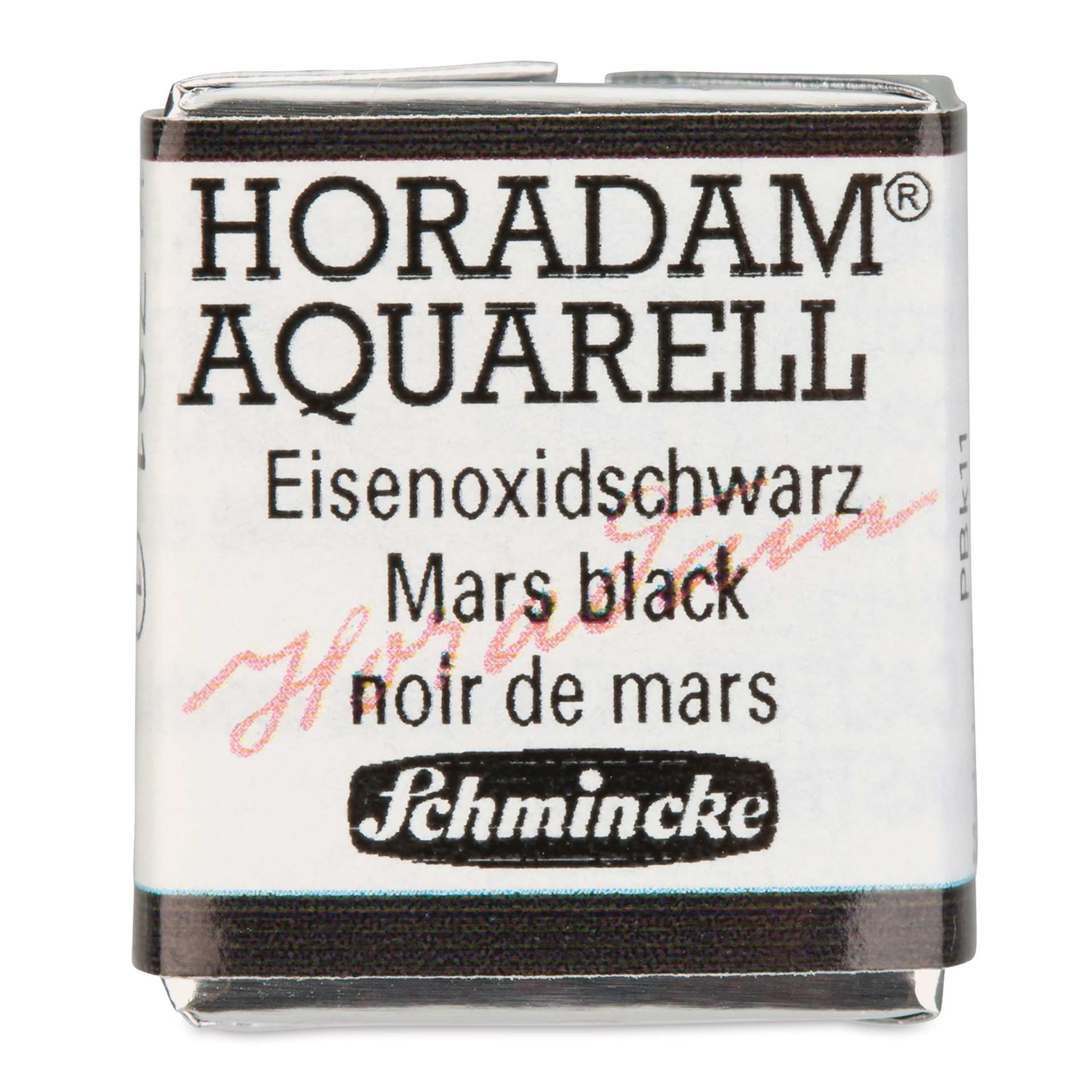 Schmincke Horadam Aquarell Watercolor - Mars Black, Half Pan