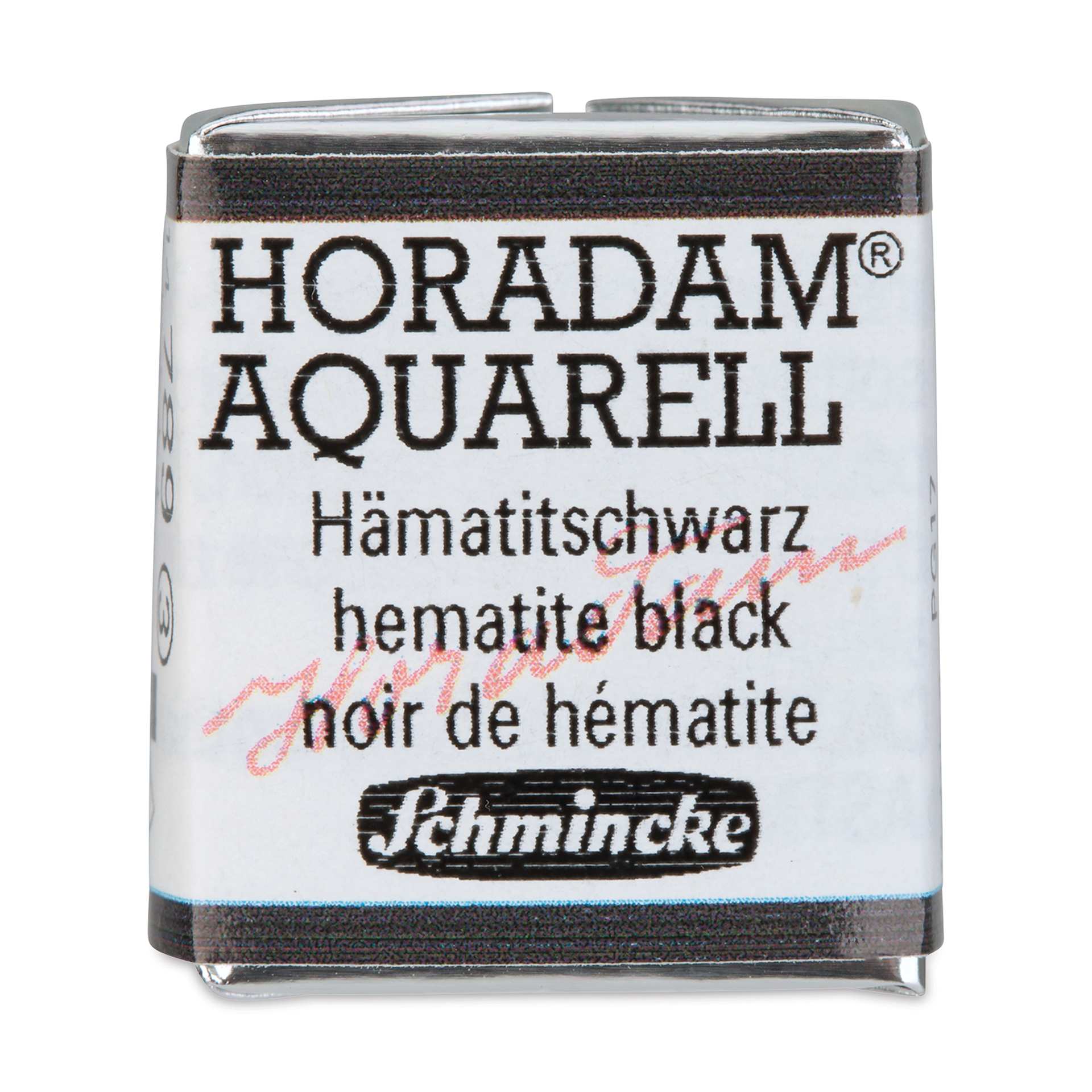 Schmincke Horadam Aquarell Watercolor - Hematite Black, Half Pan