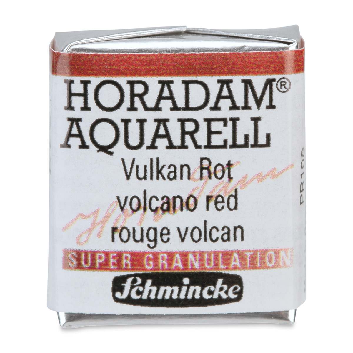 Schmincke Horadam Aquarell Artist Watercolor - Volcano Red, Supergranulation, Half Pan