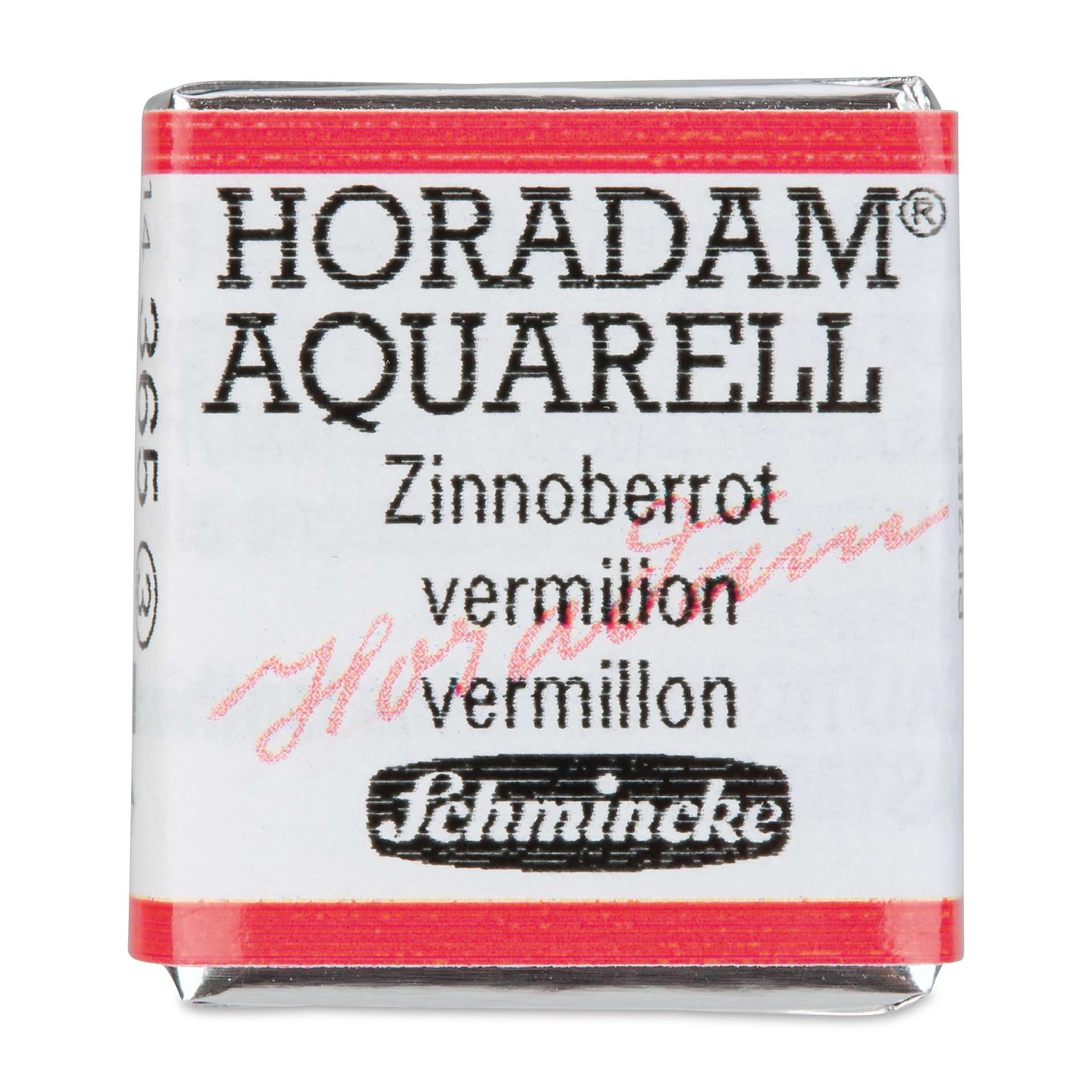 Schmincke Horadam Aquarell Artist Watercolor - Vermilion, Half Pan