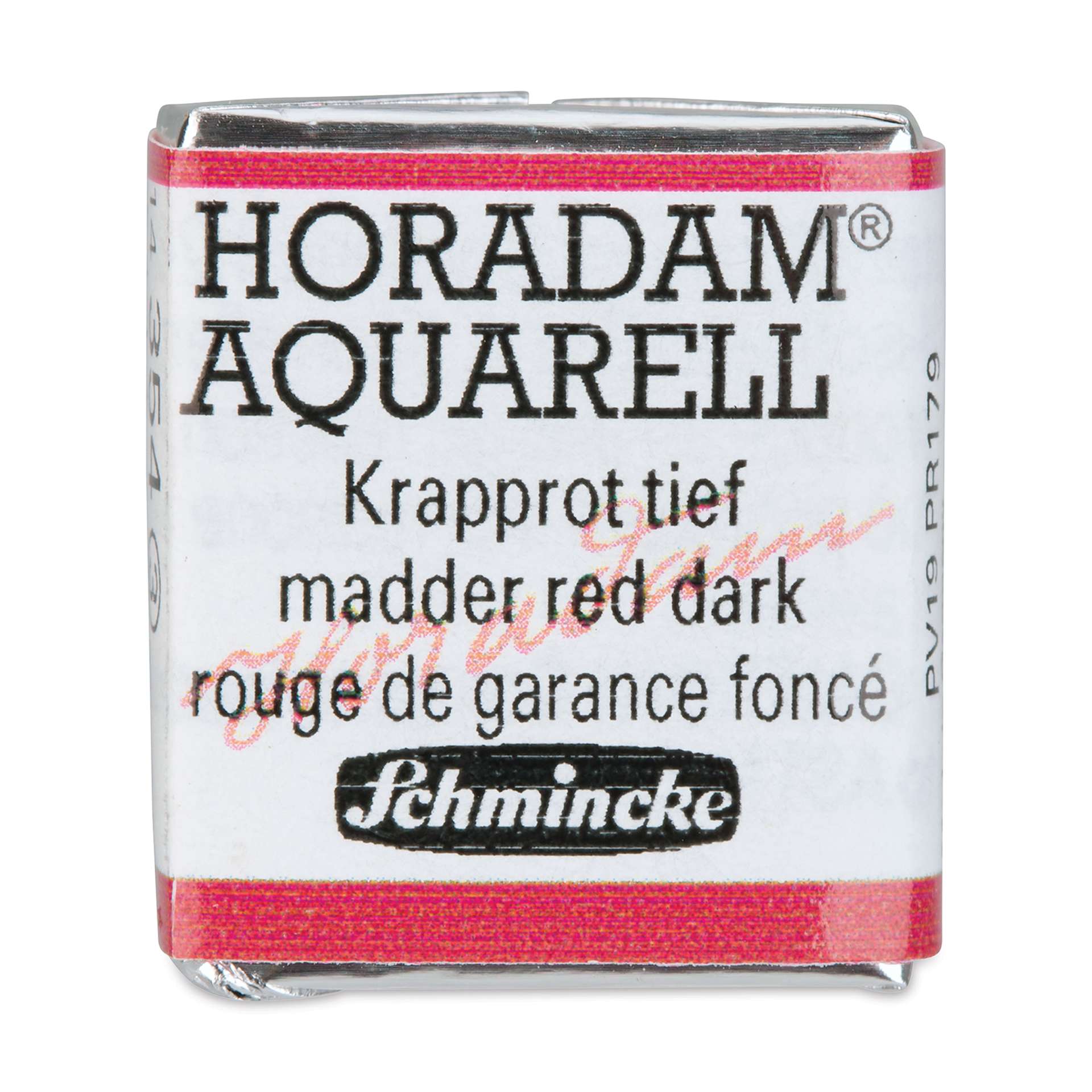 Schmincke Horadam Aquarell Artist Watercolor - Madder Red Dark, Half Pan