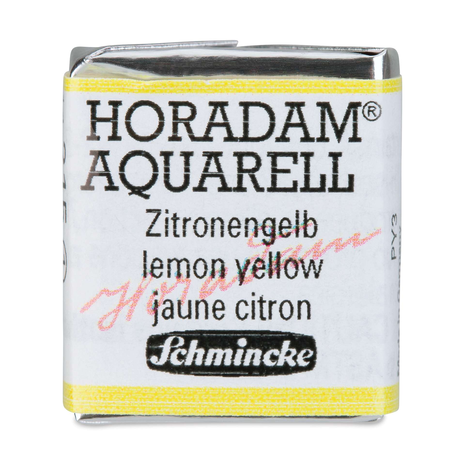 Schmincke Horadam Aquarell Watercolor - Lemon Yellow, Half Pan