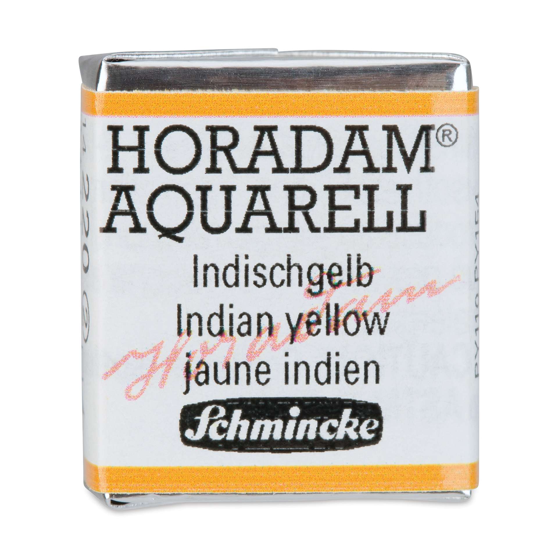 Schmincke Horadam Aquarell Artist Watercolor - Indian Yellow, Half Pan